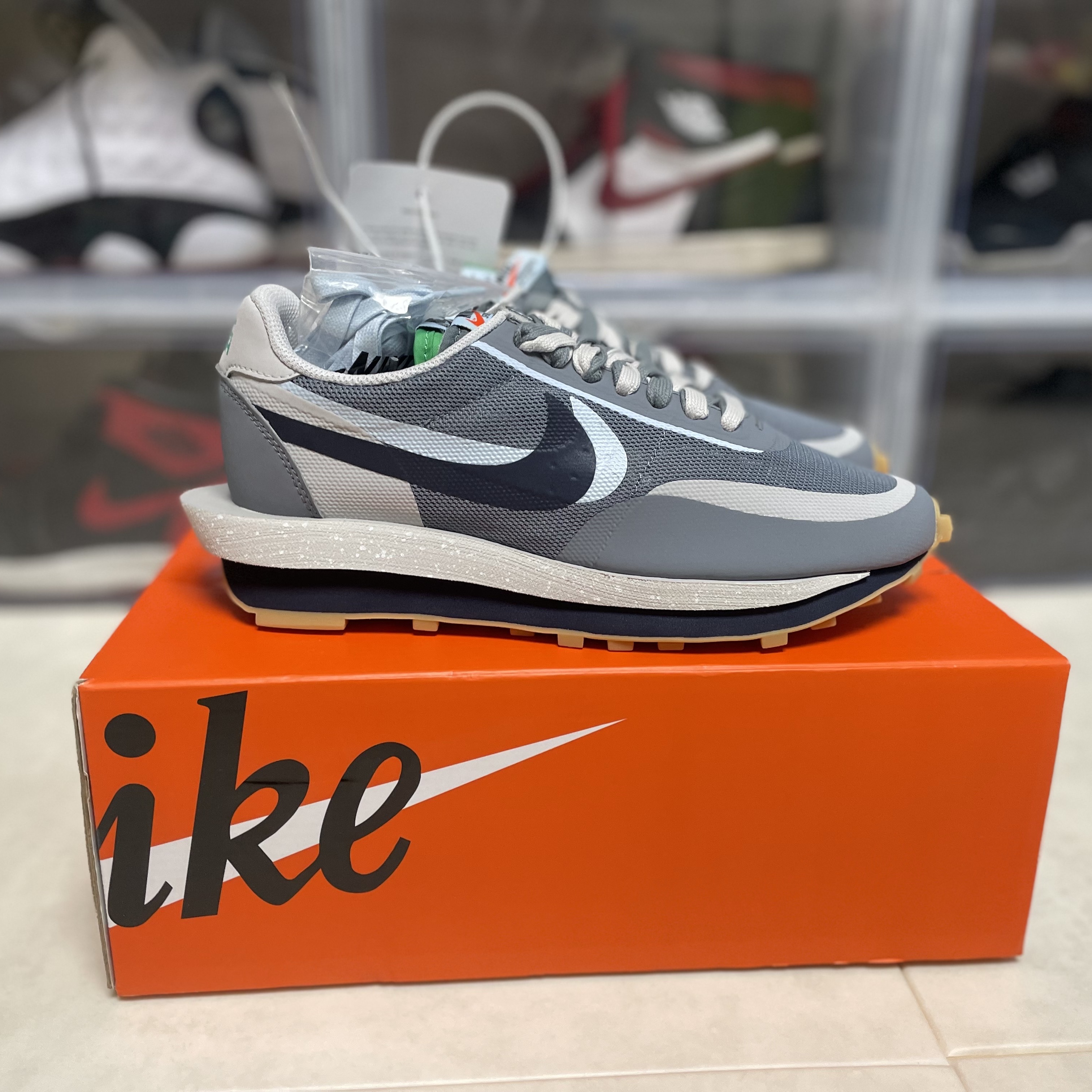 Nike x Sacai x Clot LDWaffle Cool Grey 착용 스타일 - 3