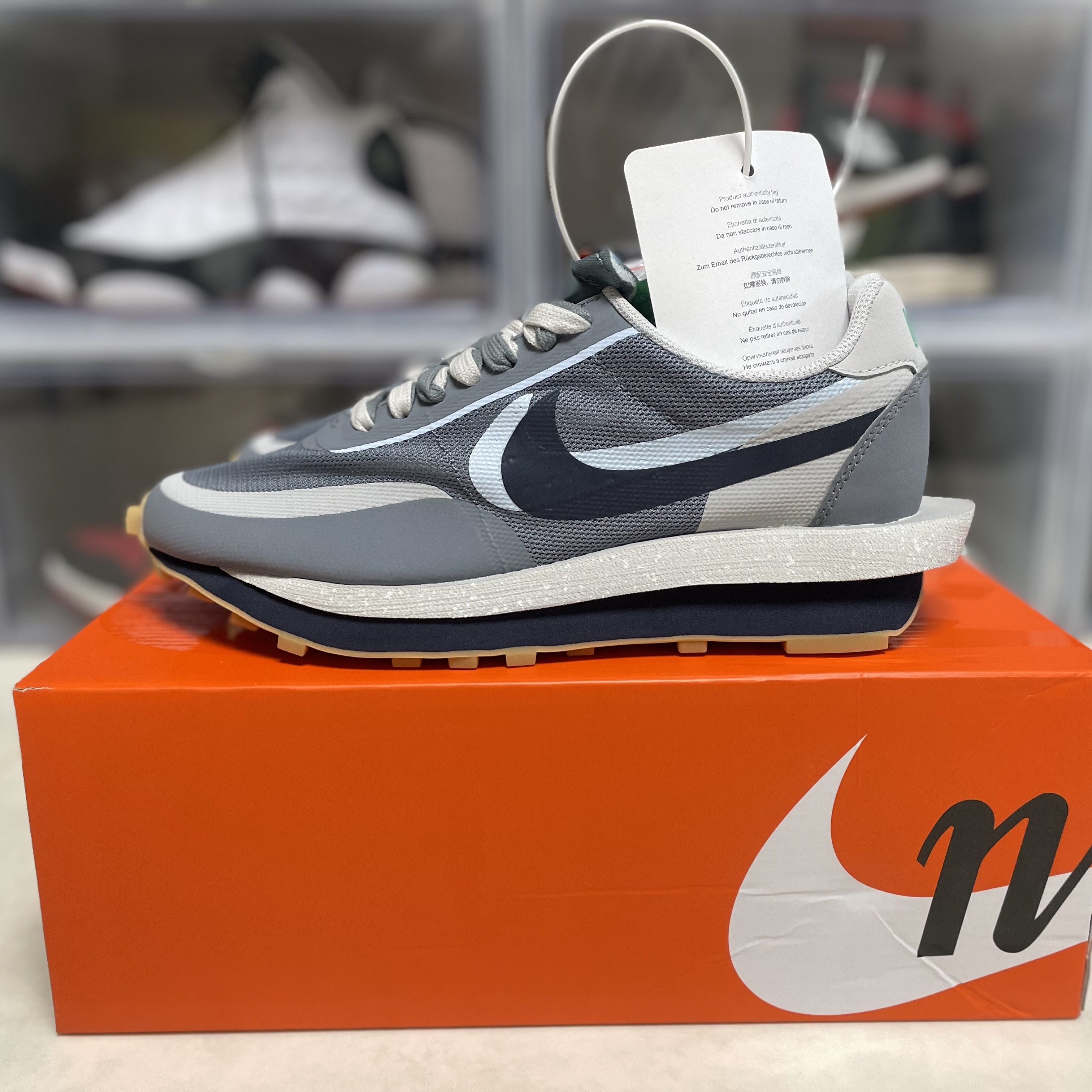 Nike x Sacai x Clot LDWaffle Cool Grey 착용 스타일 - 1