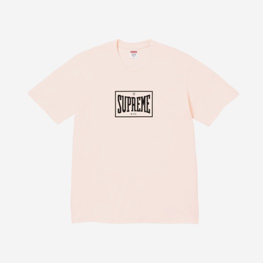 슈프림 웜업 티셔츠 페일 핑크 - 23FW