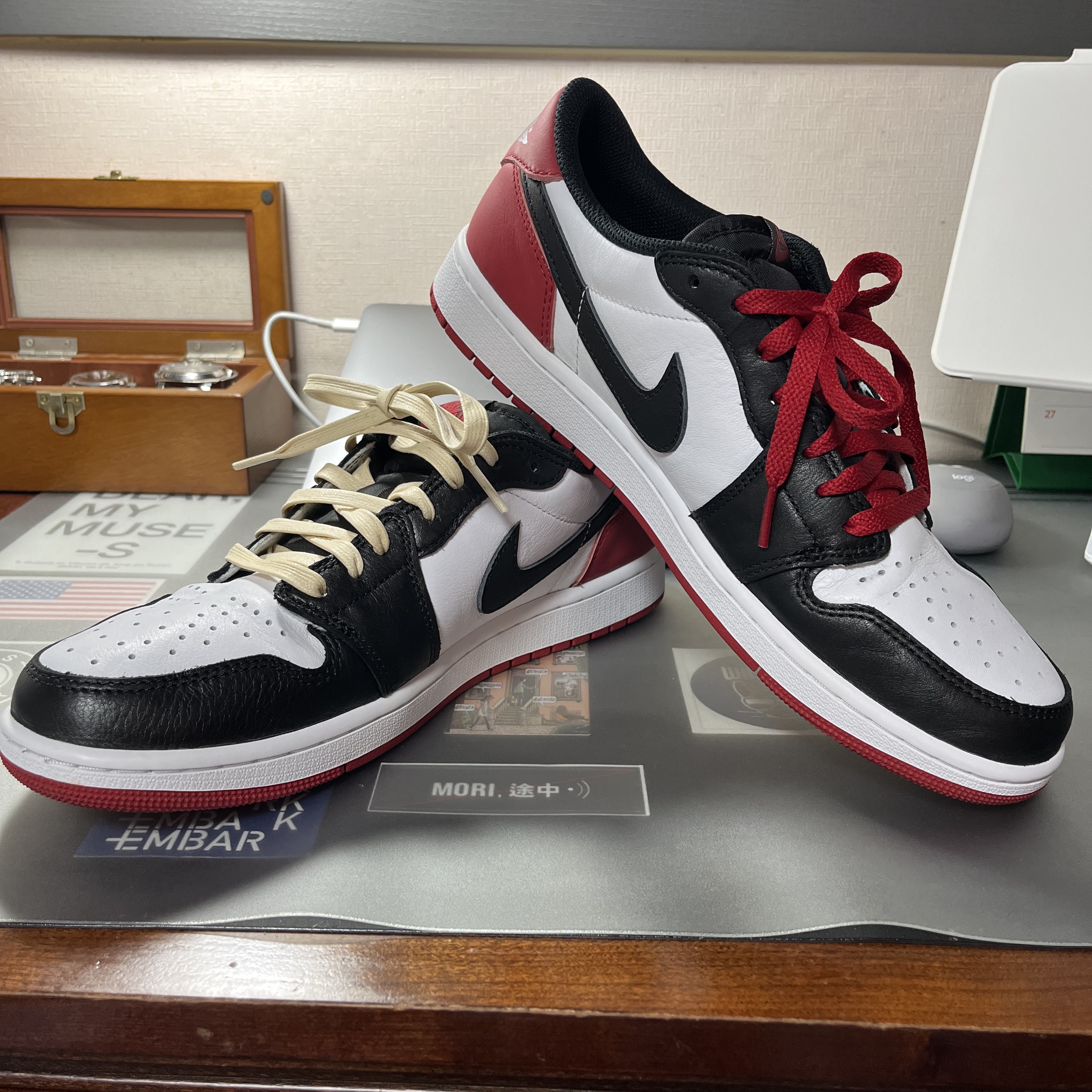 Jordan 1 Retro Low OG Black Toe 착용 스타일 - 2