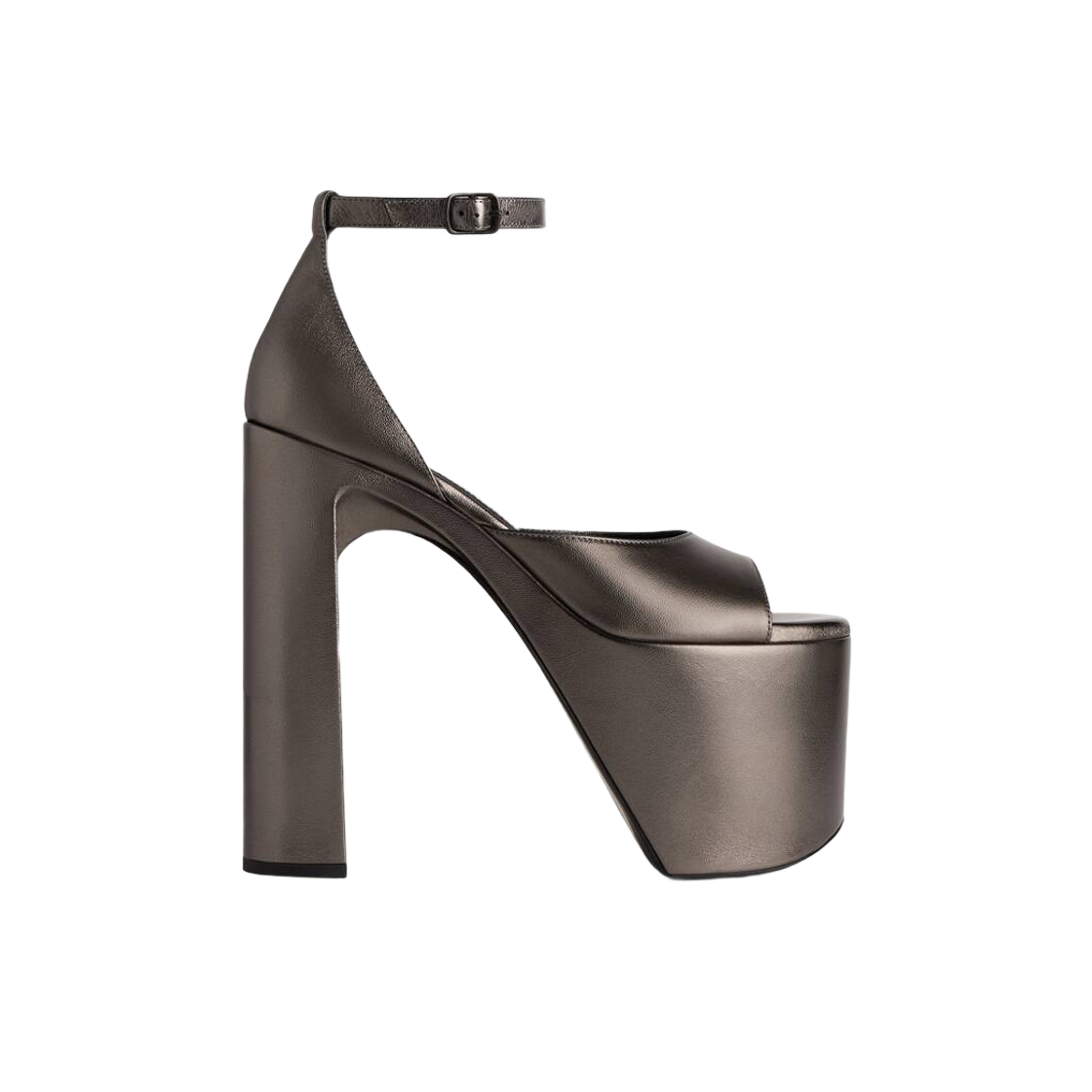 (W) 발렌시아가 캠든 160mm 샌들 메탈라이즈드 다크 그레이((W) Balenciaga Camden 160mm Sandal Metallized Dark Grey) - 1
