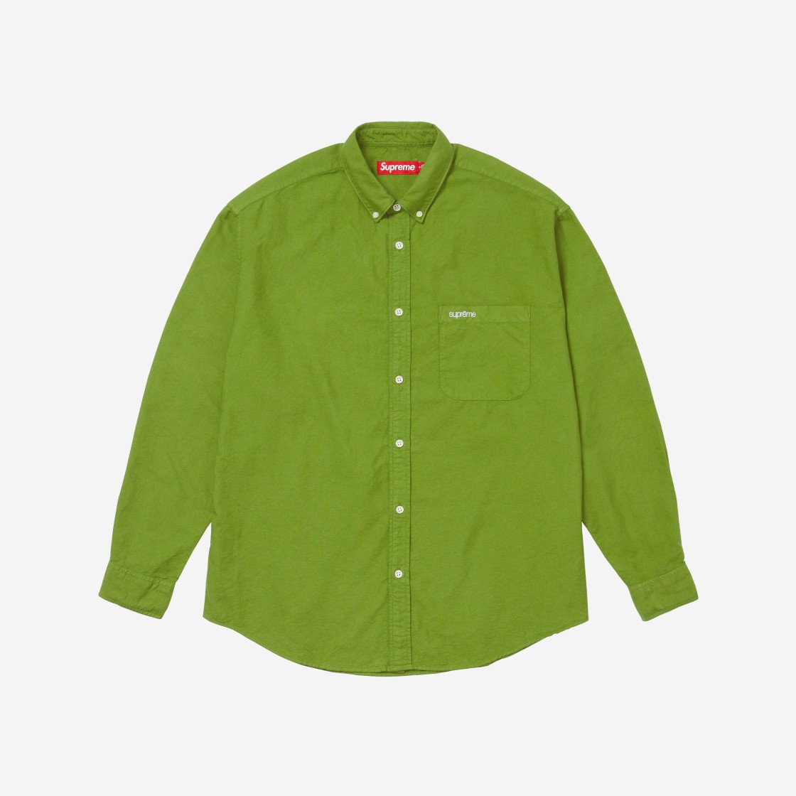 Supreme Loose Fit Oxford Shirt Dyed Green - 23FW 상세 이미지 1