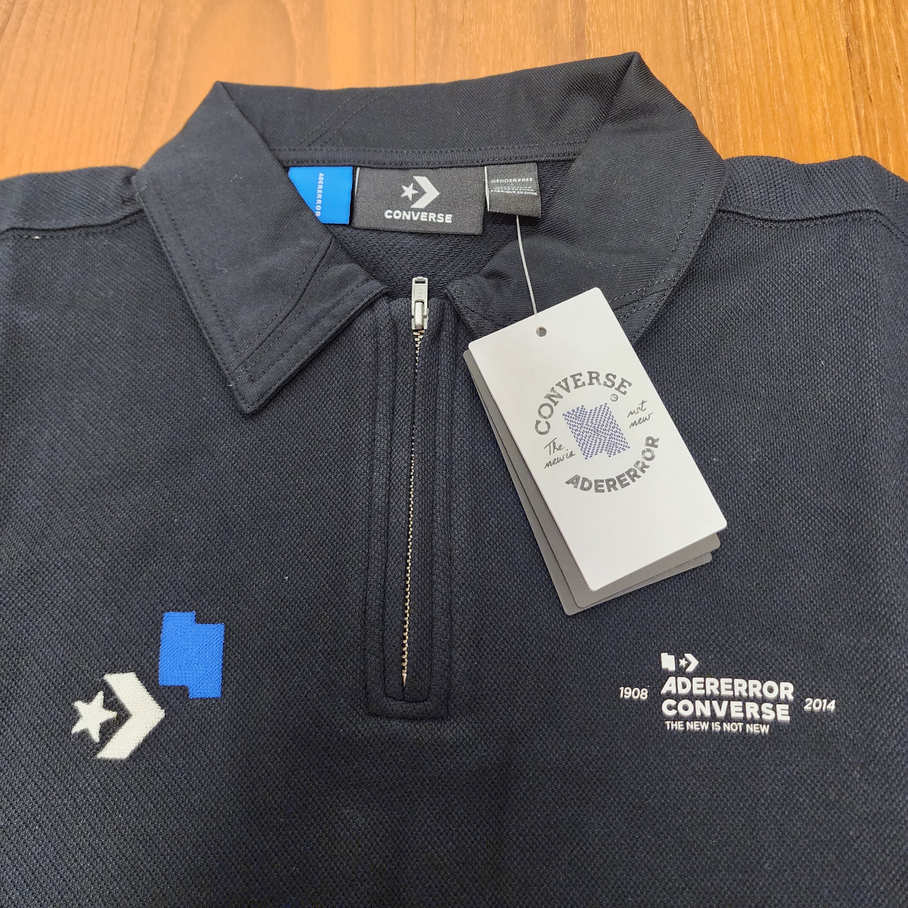 Converse x Ader Error Shapes Polo Black 착용 스타일 - 3