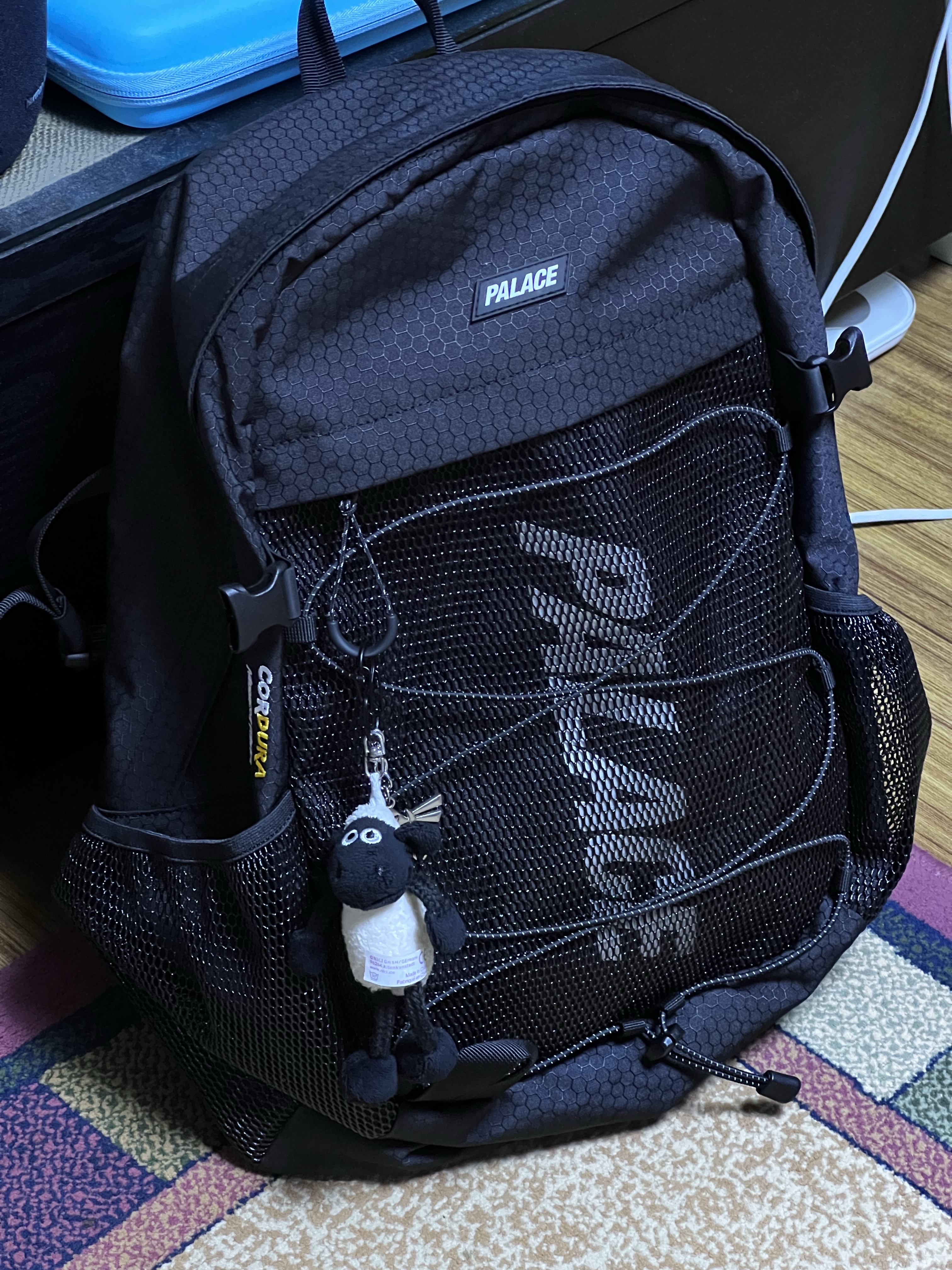 Palace Cordura Eco Hex Ripstop Backpack Black - 23FW 착용 스타일 - 1