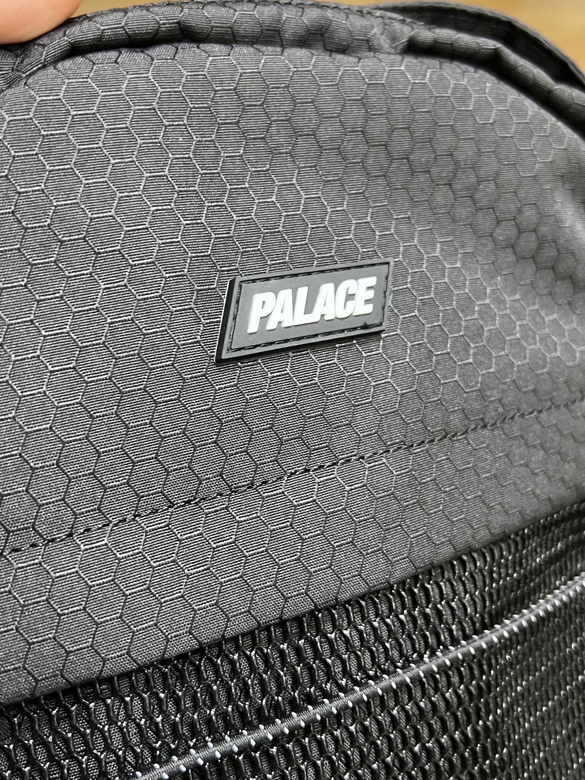 Palace Cordura Eco Hex Ripstop Backpack Black - 23FW 착용 스타일 - 5
