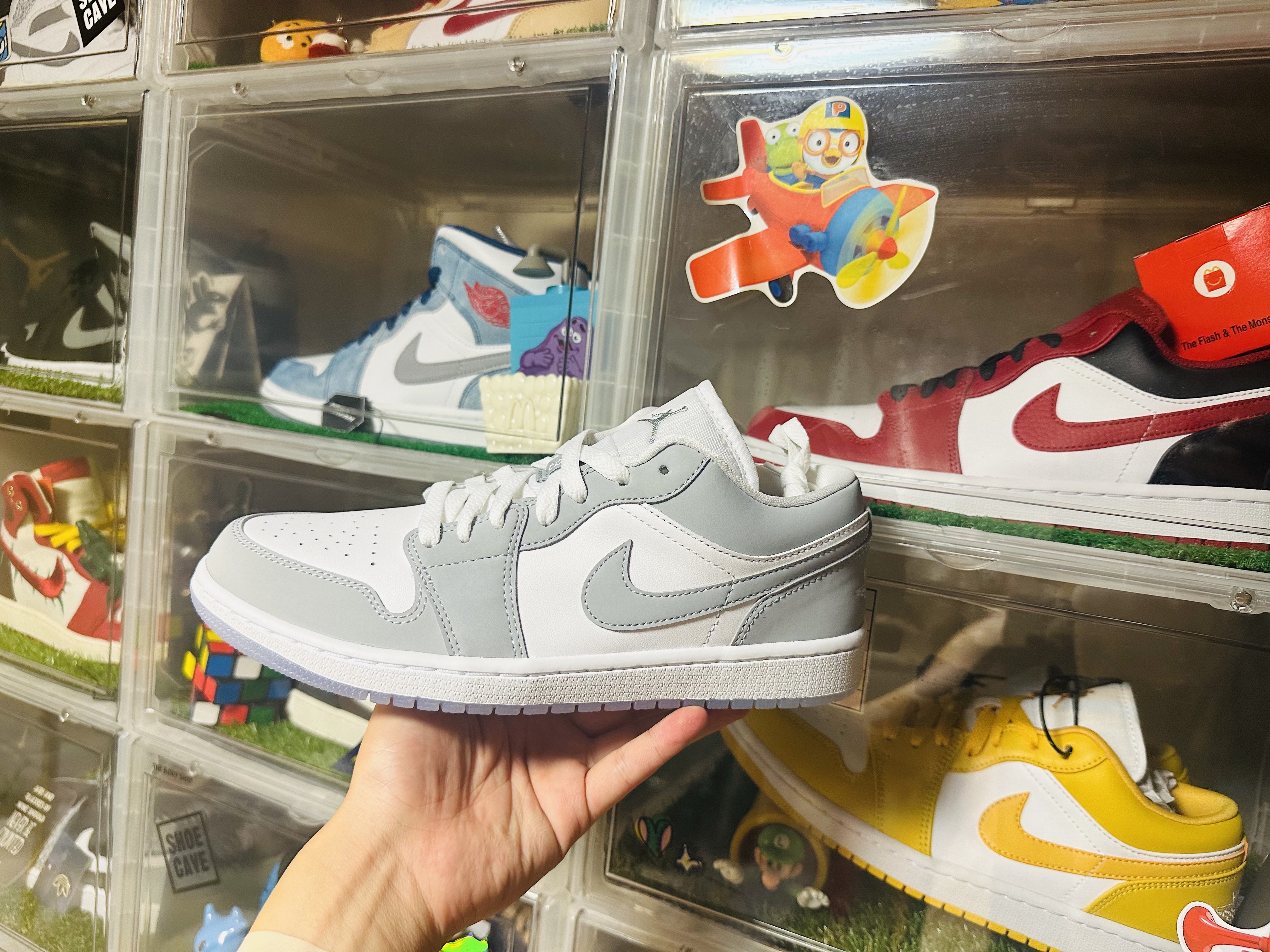(W) Jordan 1 Low White Wolf Grey 착용 스타일 - 2