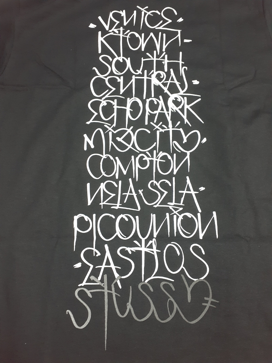 Stussy x Born X Raised Handstyles T-Shirt Black 착용 스타일