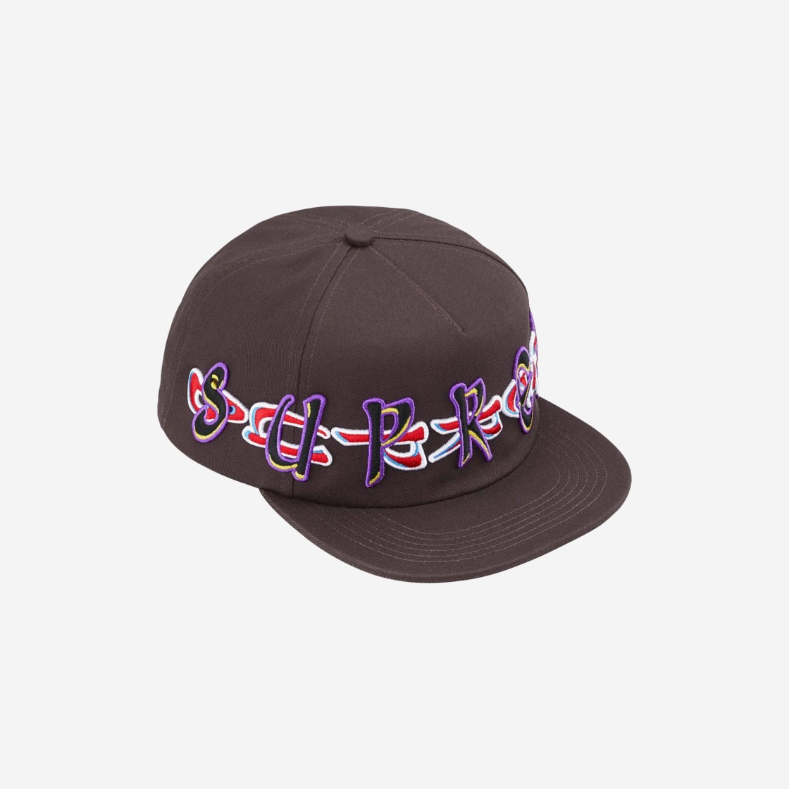 Supreme AOI Spellout 5-Panel Dark Brown - 23FW 상세 이미지 2