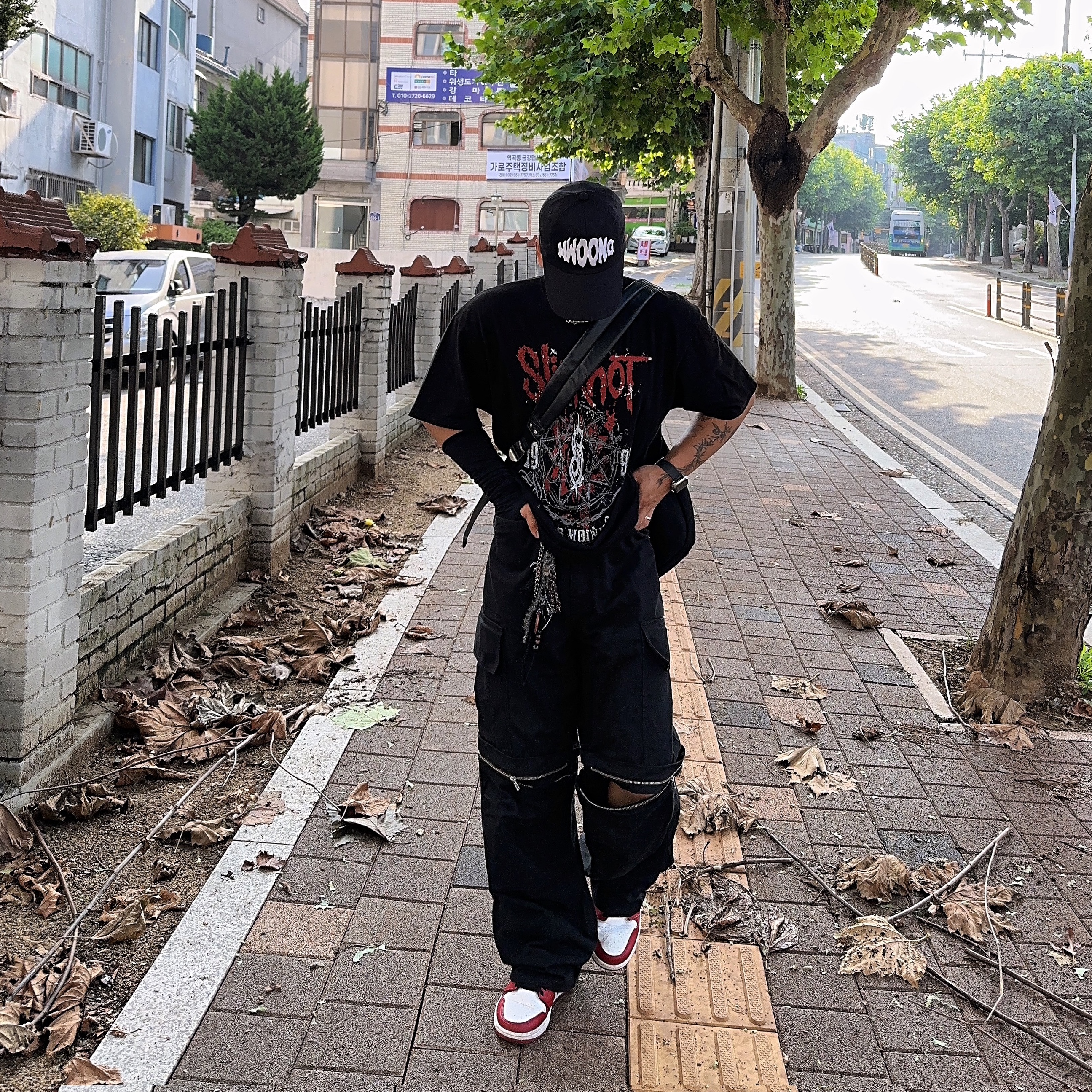 Jordan 1 Mid Chicago 2020 착용 스타일 - 3