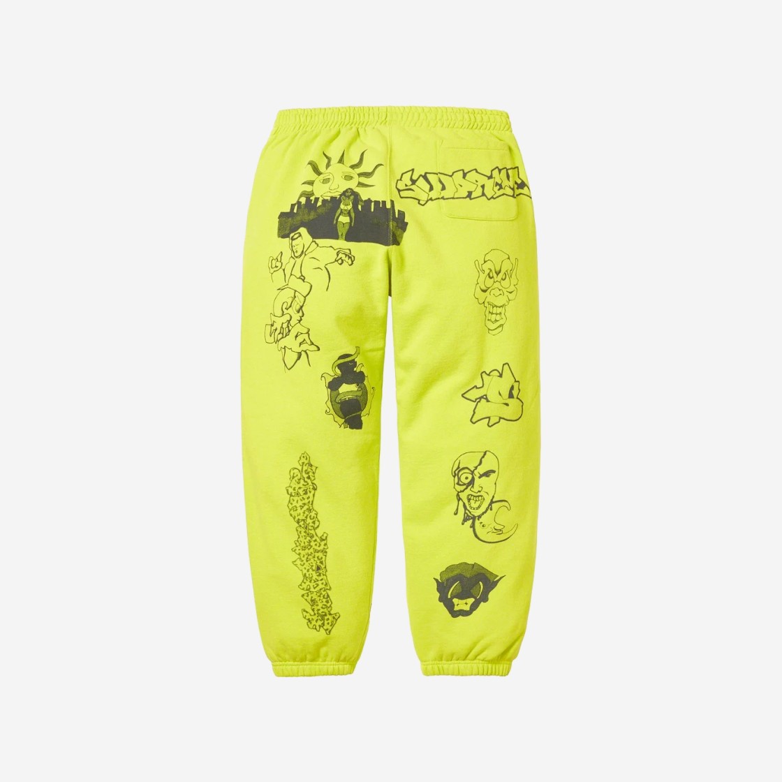 Supreme Sunrise Sweatpants Acid Green - 23FW 상세 이미지 2