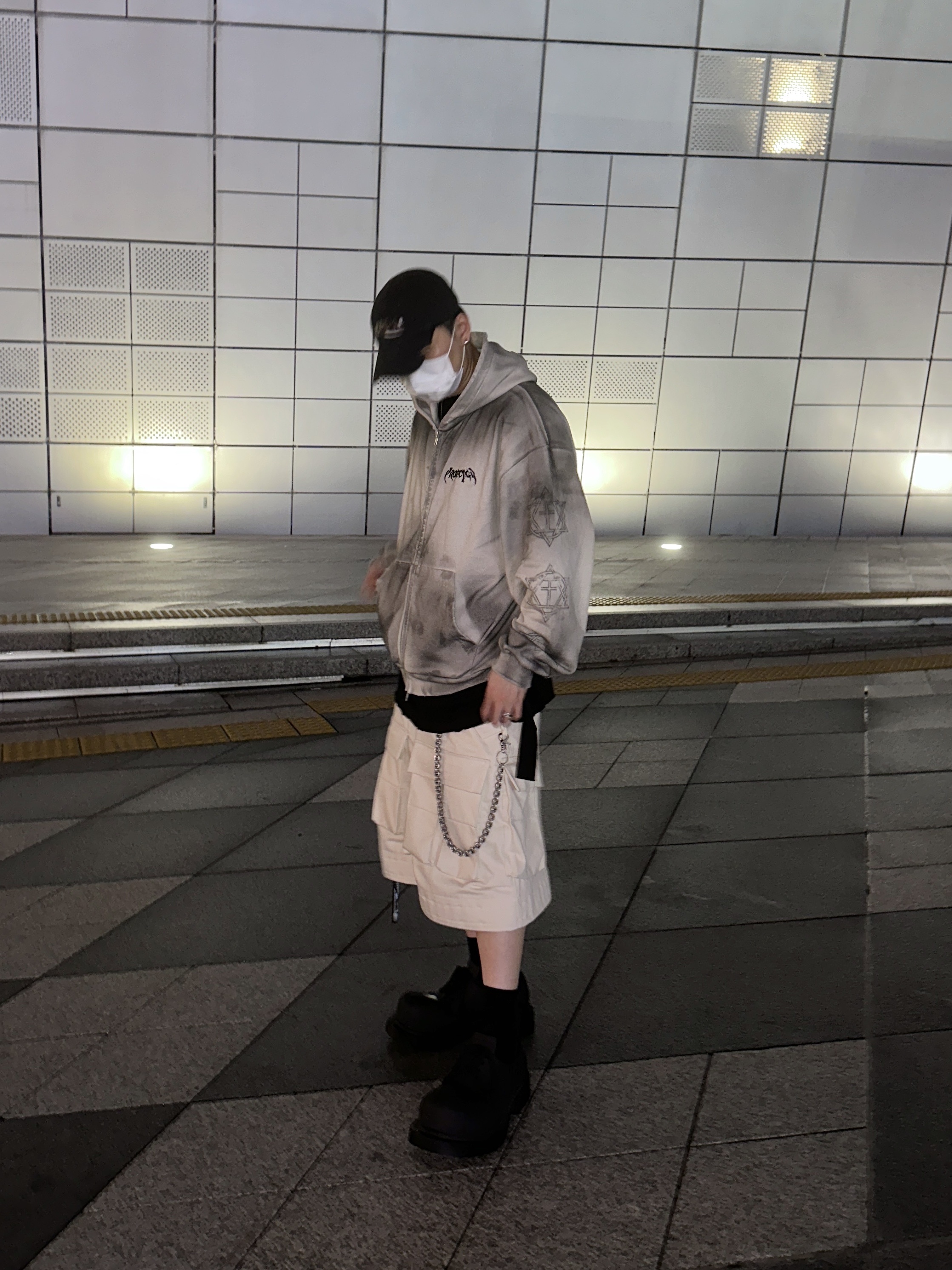 Project G/R Furious Logo Applique Zip Hoodie Grey - 10 Corso Como Exclusive, Balenciaga Steroid Derby Black 착용 스타일 - 4