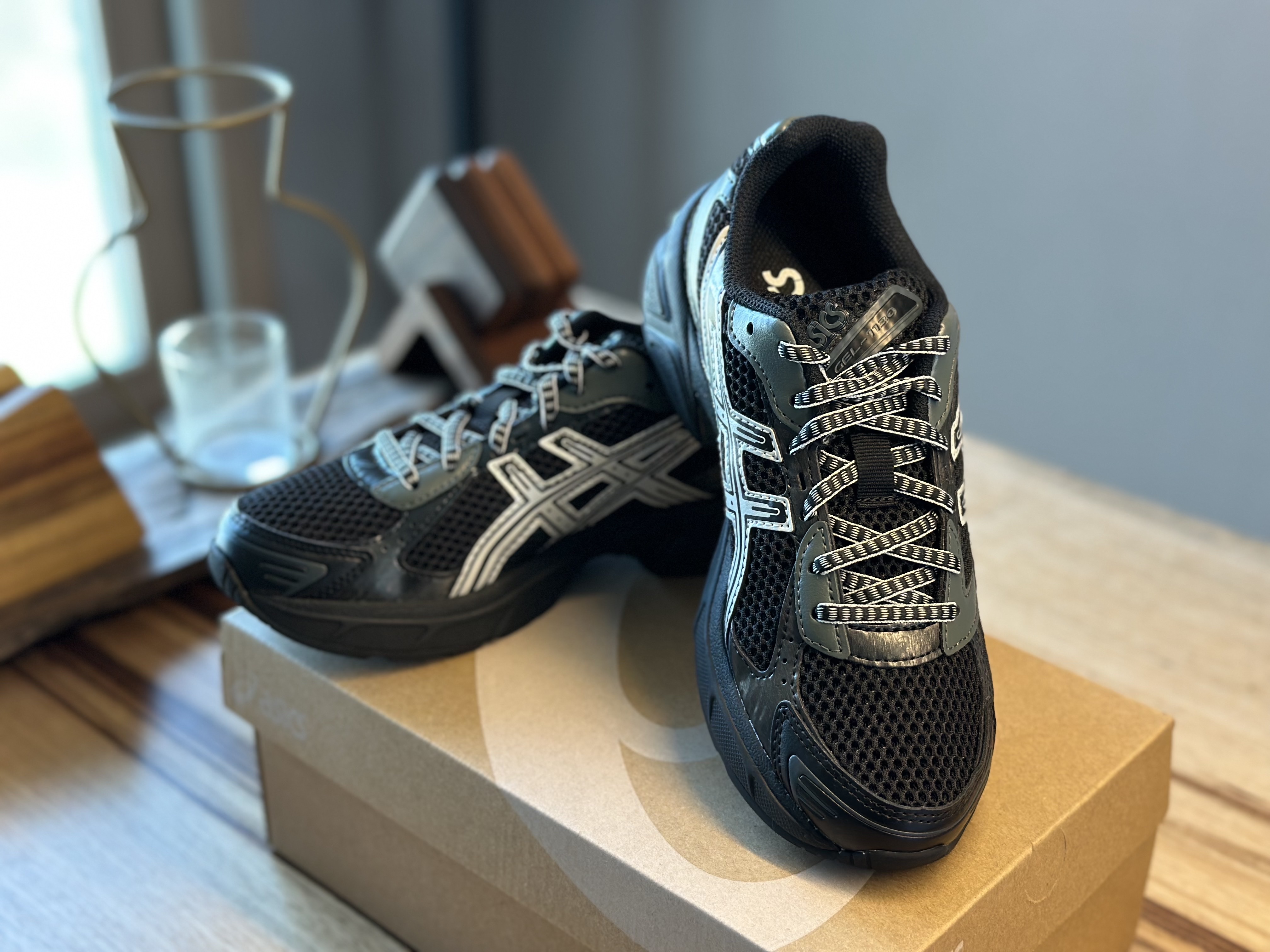 Asics Gel-1130 Black Glacier Grey - Folder Exclusive 착용 스타일 - 1