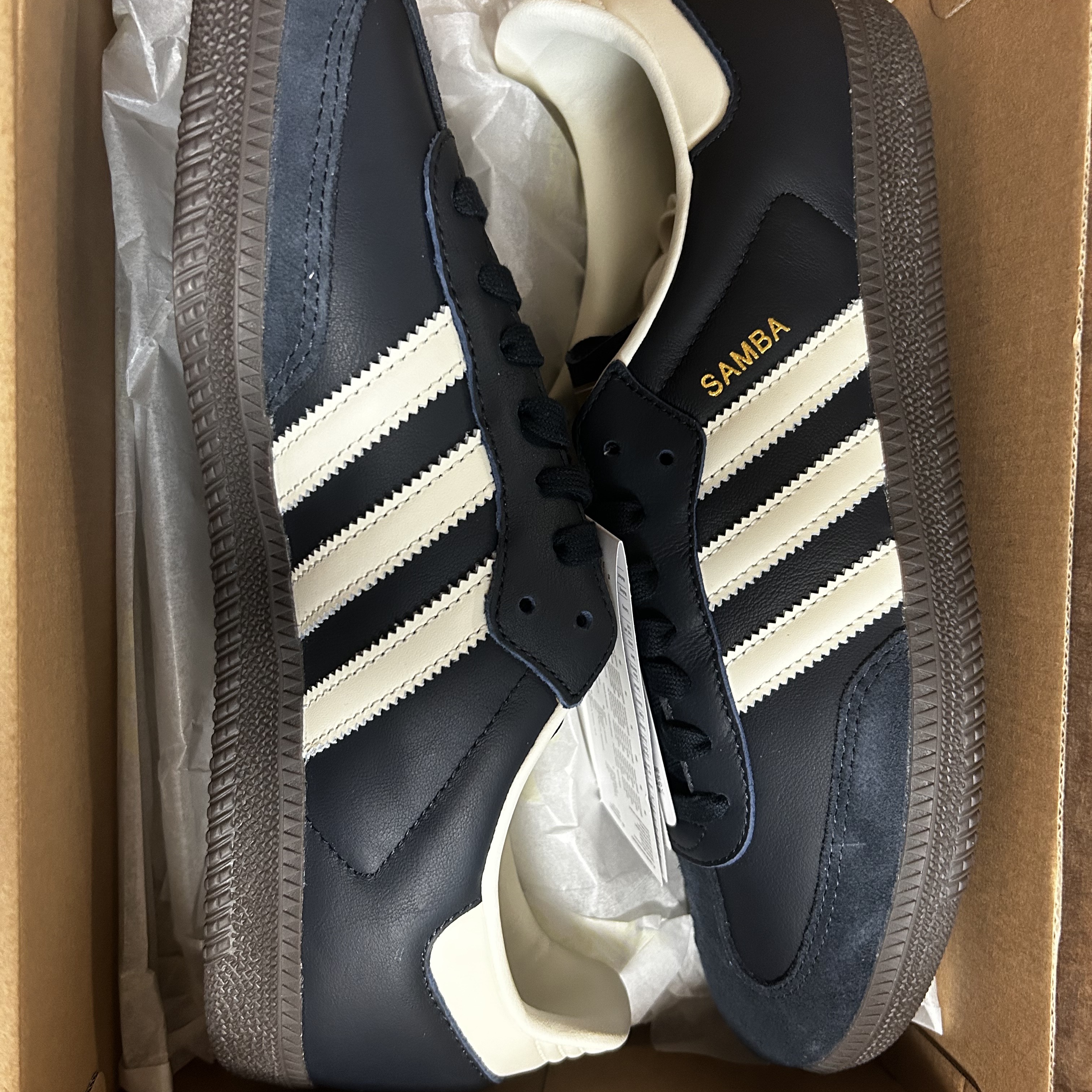 Adidas Samba OG Night Navy Cream White 착용 스타일 - 5