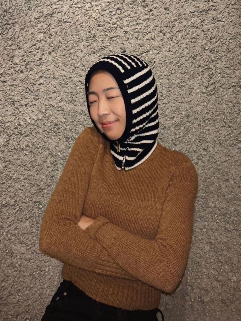 (W) 오픈 Yy 스트라이프 집업 발라클라바 네이비 | Open Yy | KREAM (W) Open Yy Stripe Zip Up Balaclava Navy