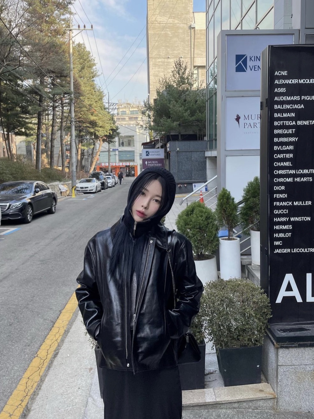 (W) Open Yy Zip Up Balaclava Black, (W) Open Yy Zip Up Balaclava Grayish Blue 착용 스타일