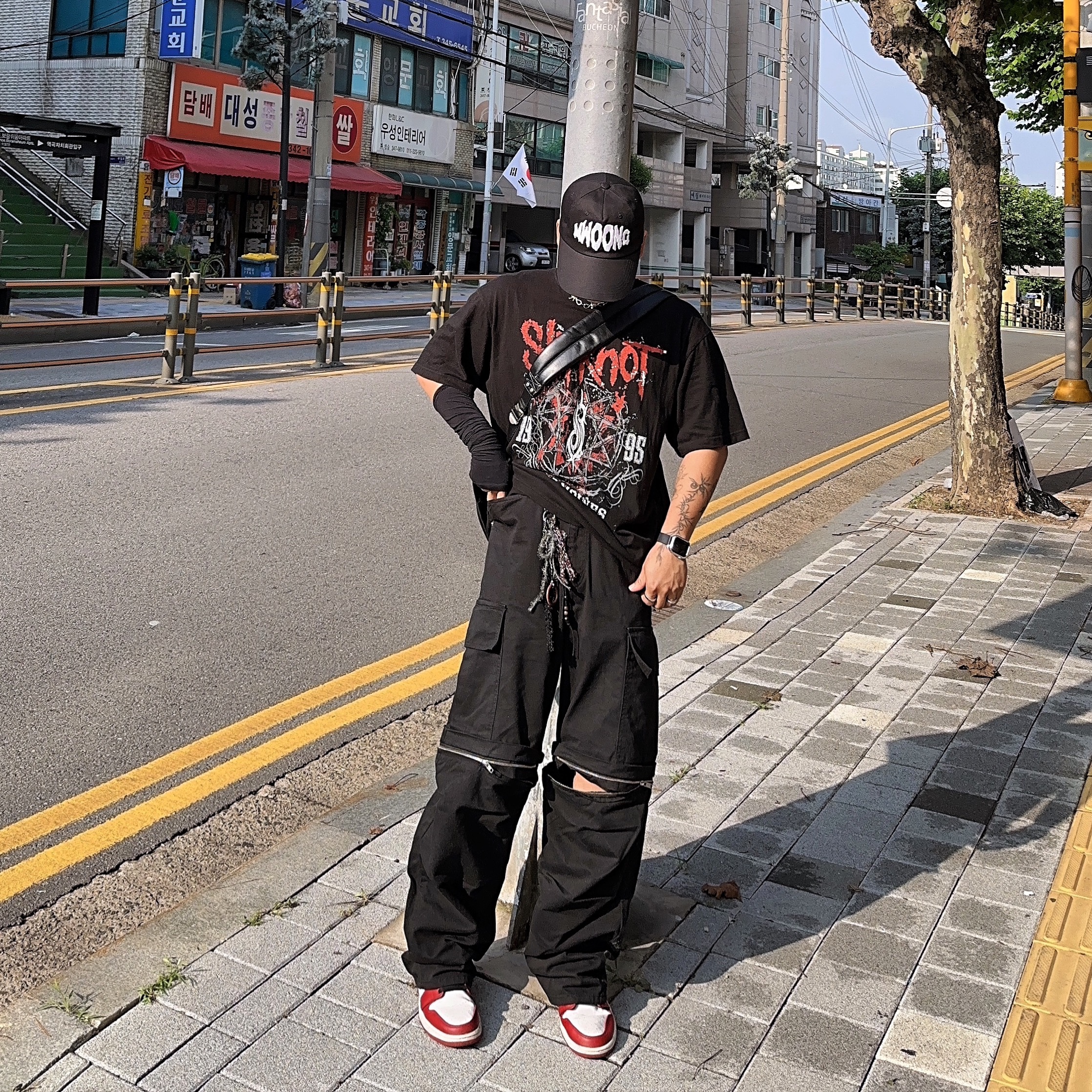 Jordan 1 Mid Chicago 2020 착용 스타일 - 2