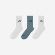 IAB Studio White & Ash Blue Socks (3 Pack)