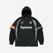 Supreme Hooded Soccer Jersey Black - 23FW