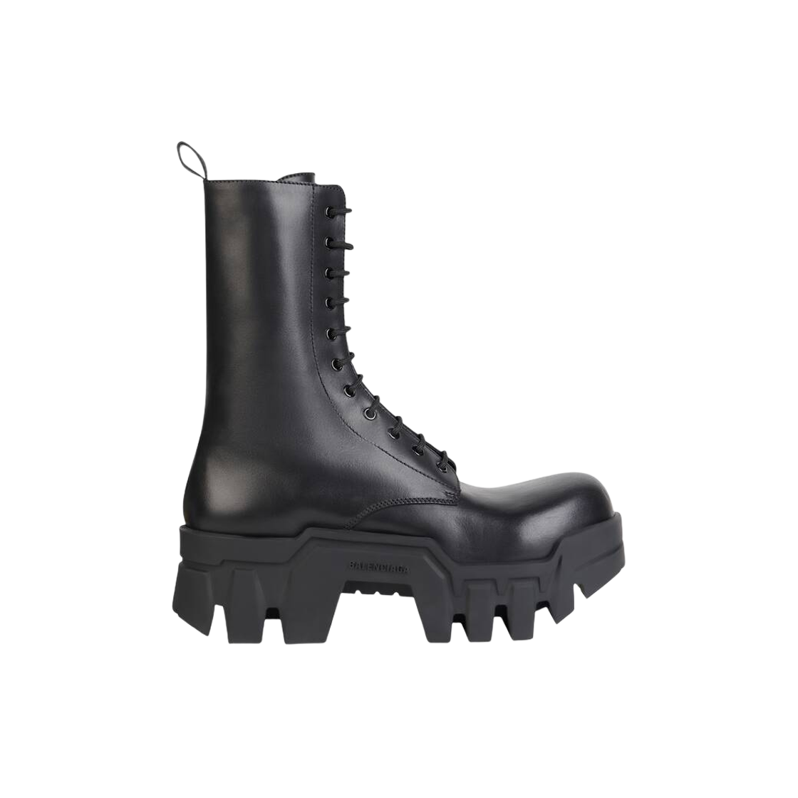 발렌시아가 불도저 레이스업 부츠 블랙