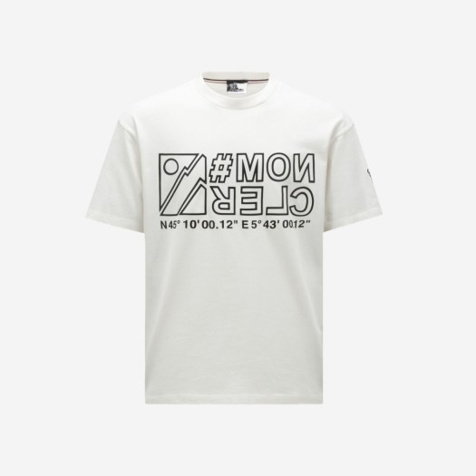 몽클레르 로고 티셔츠 화이트 - 23FW