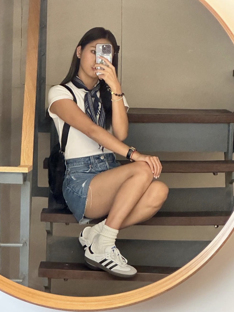 Adidas Samba OG Cloud White 착용 스타일