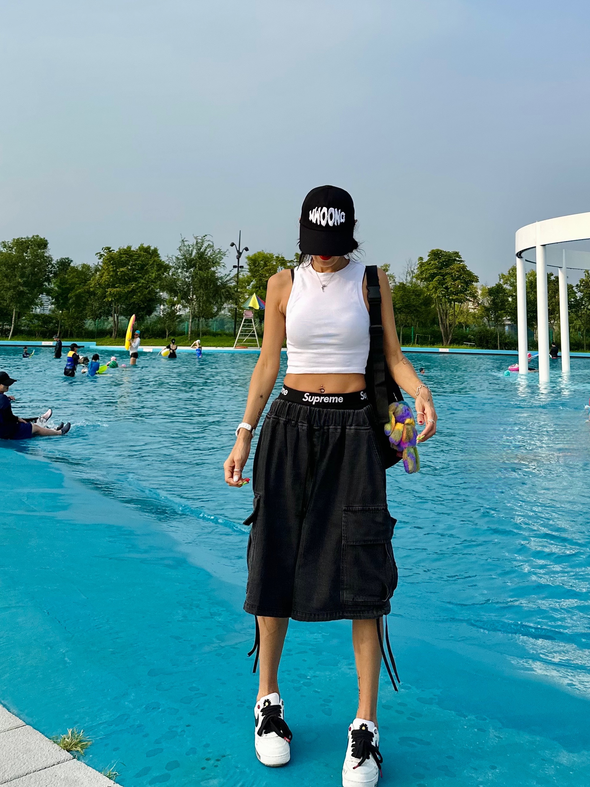 Nike x Peaceminusone Air Force 1 Low Para-Noise 2.0, Supreme Hanes Boxer Briefs Black (4 Pack) 착용 스타일 - 2