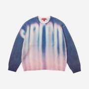 Supreme Blurred Logo Sweater Blue - 23FW