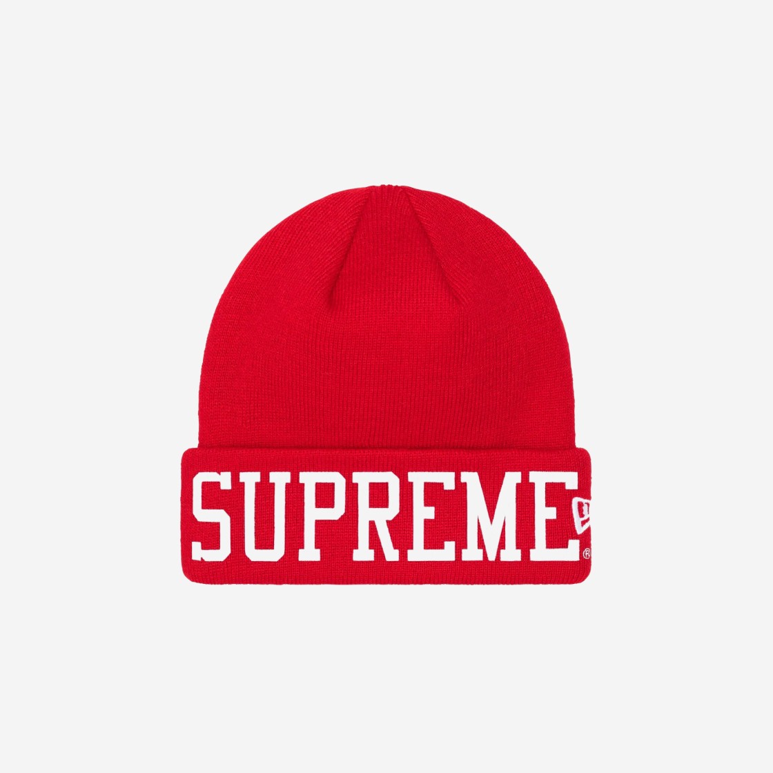 Supreme New Era Varsity Beanie Red - 23FW 상세 이미지 1