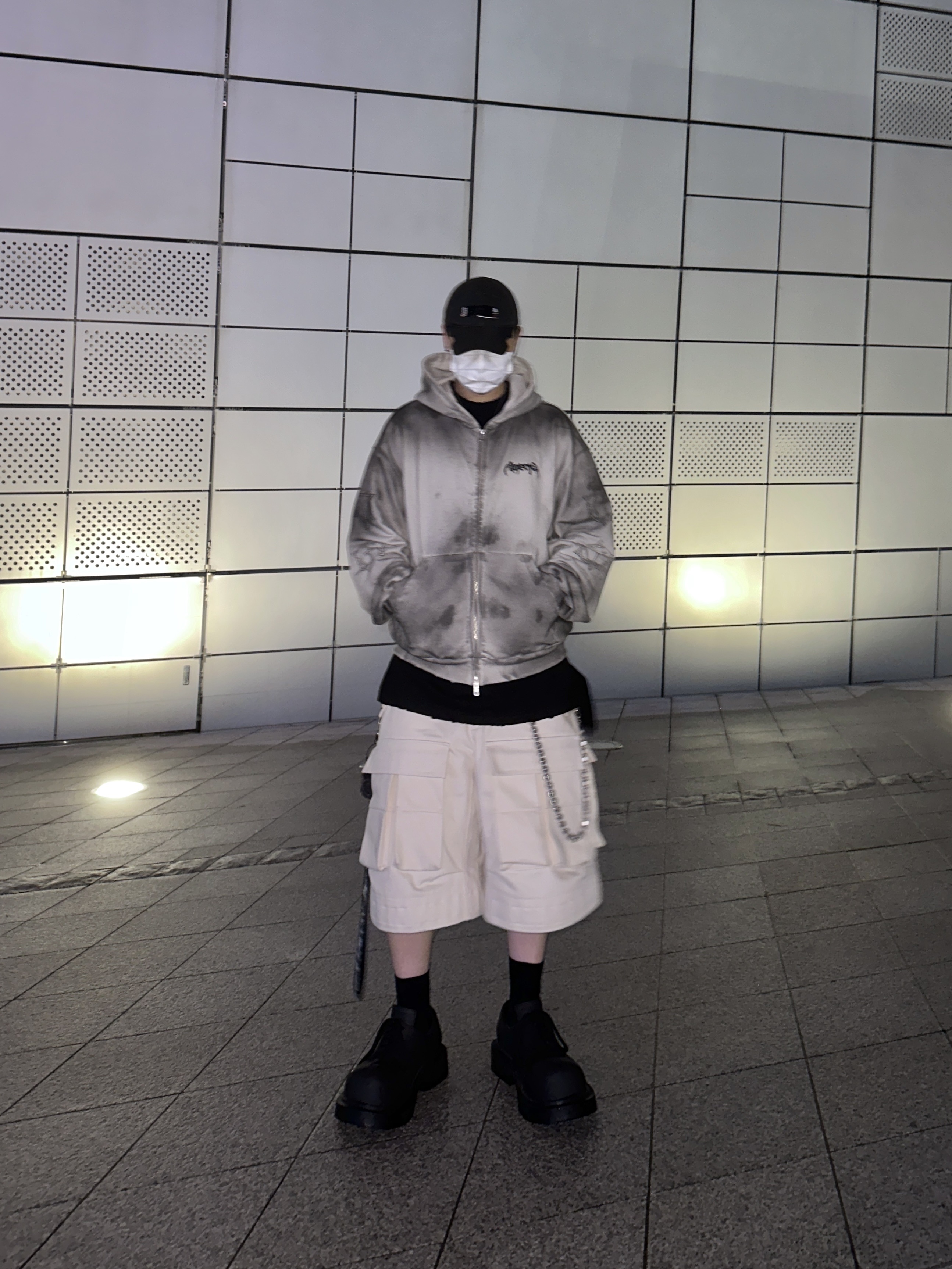Project G/R Furious Logo Applique Zip Hoodie Grey - 10 Corso Como Exclusive, Balenciaga Steroid Derby Black 착용 스타일 - 2