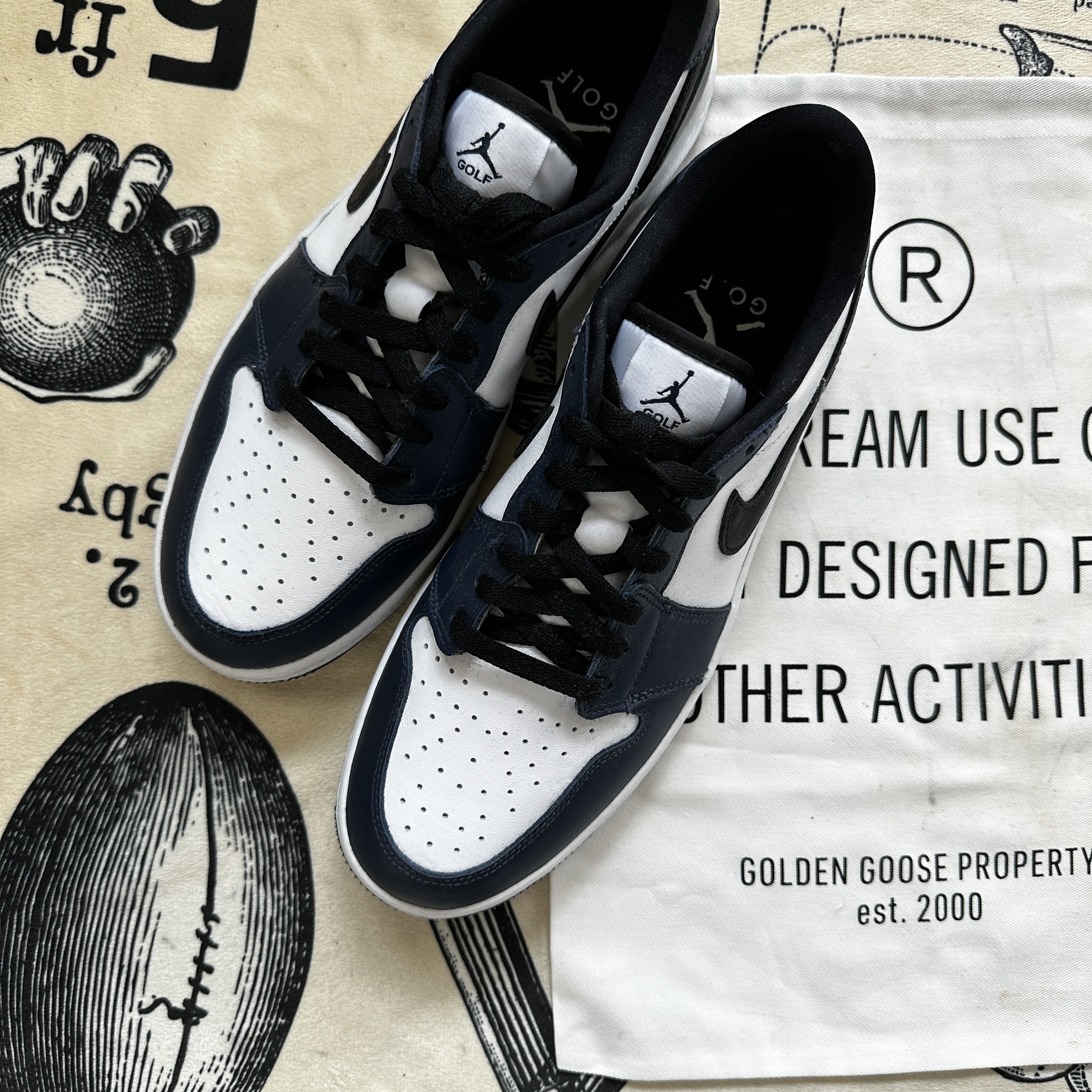Jordan 1 Low Golf Midnight Navy 착용 스타일 - 1