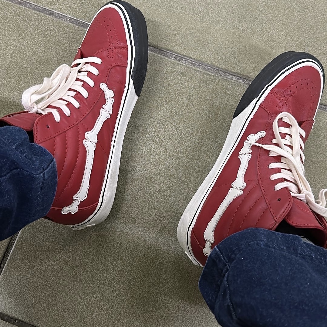 Vans Vault x Blends Sk8-Hi Reissue Zip VLT LX Chili Pepper 착용 스타일