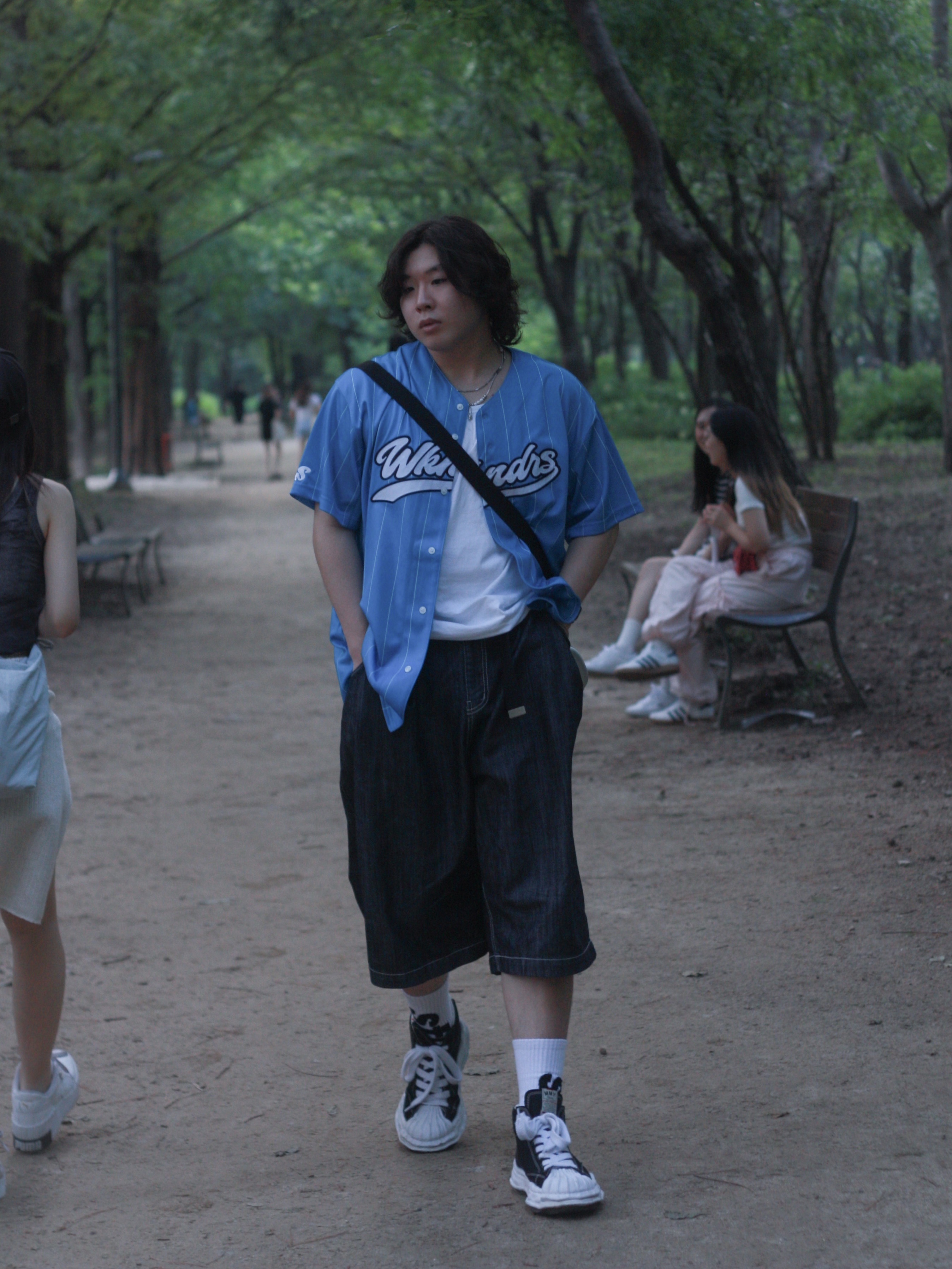 Maison Mihara Yasuhiro Blakey OG Sole Canvas High-top Sneakers Black, Apple AirPods Max Lightning Silver (Korean Ver.) 착용 스타일 - 1