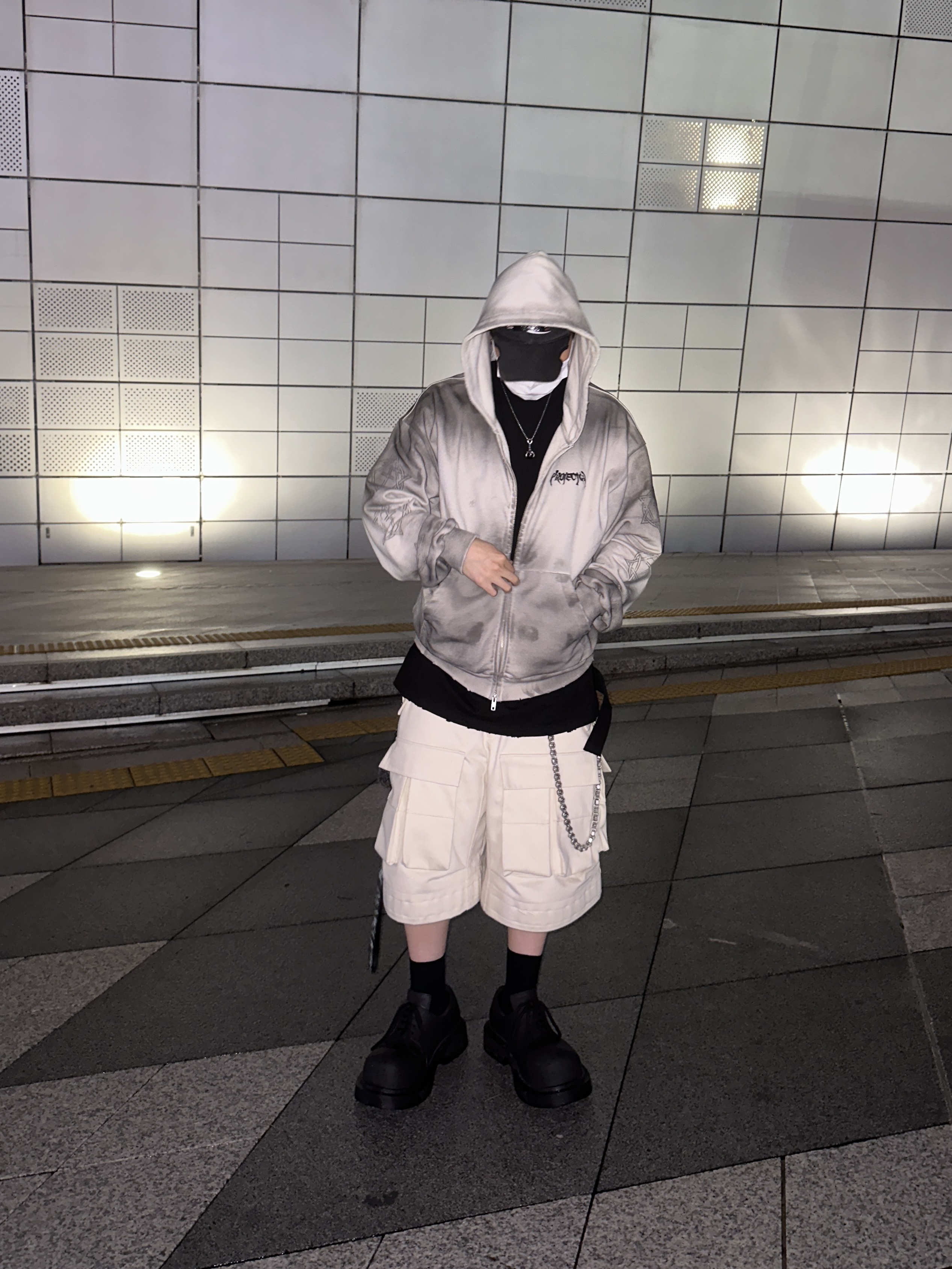 Project G/R Furious Logo Applique Zip Hoodie Grey - 10 Corso Como Exclusive, Balenciaga Steroid Derby Black 착용 스타일 - 1