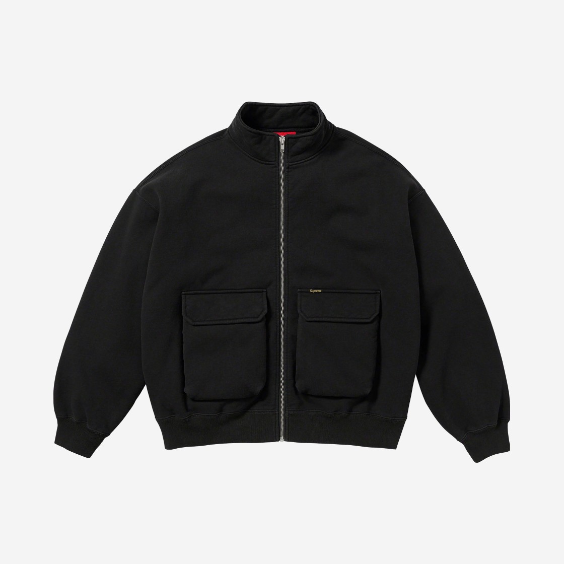 Supreme Cargo Pocket Zip Up Sweatshirt Black - 23FW 상세 이미지 1