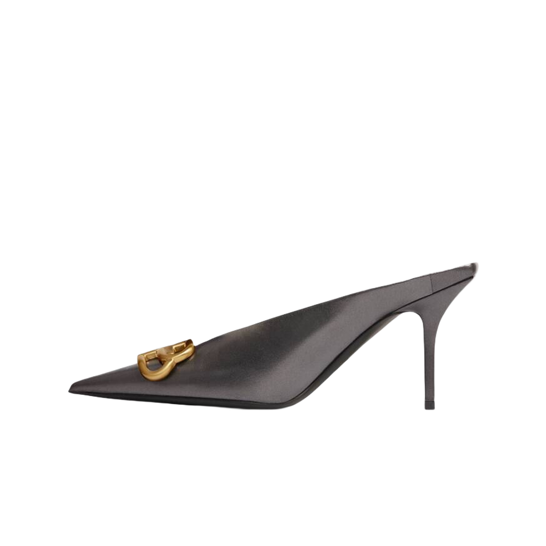 (W) 발렌시아가 스퀘어 나이프 BB 80mm 뮬 메탈라이즈드 건메탈 골드((W) Balenciaga Square Knife BB 80mm Mule Metallized Gunmetal Gold) - 2