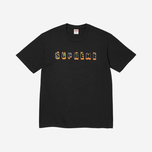 슈프림 스텐실 티셔츠 블랙 - 23FW