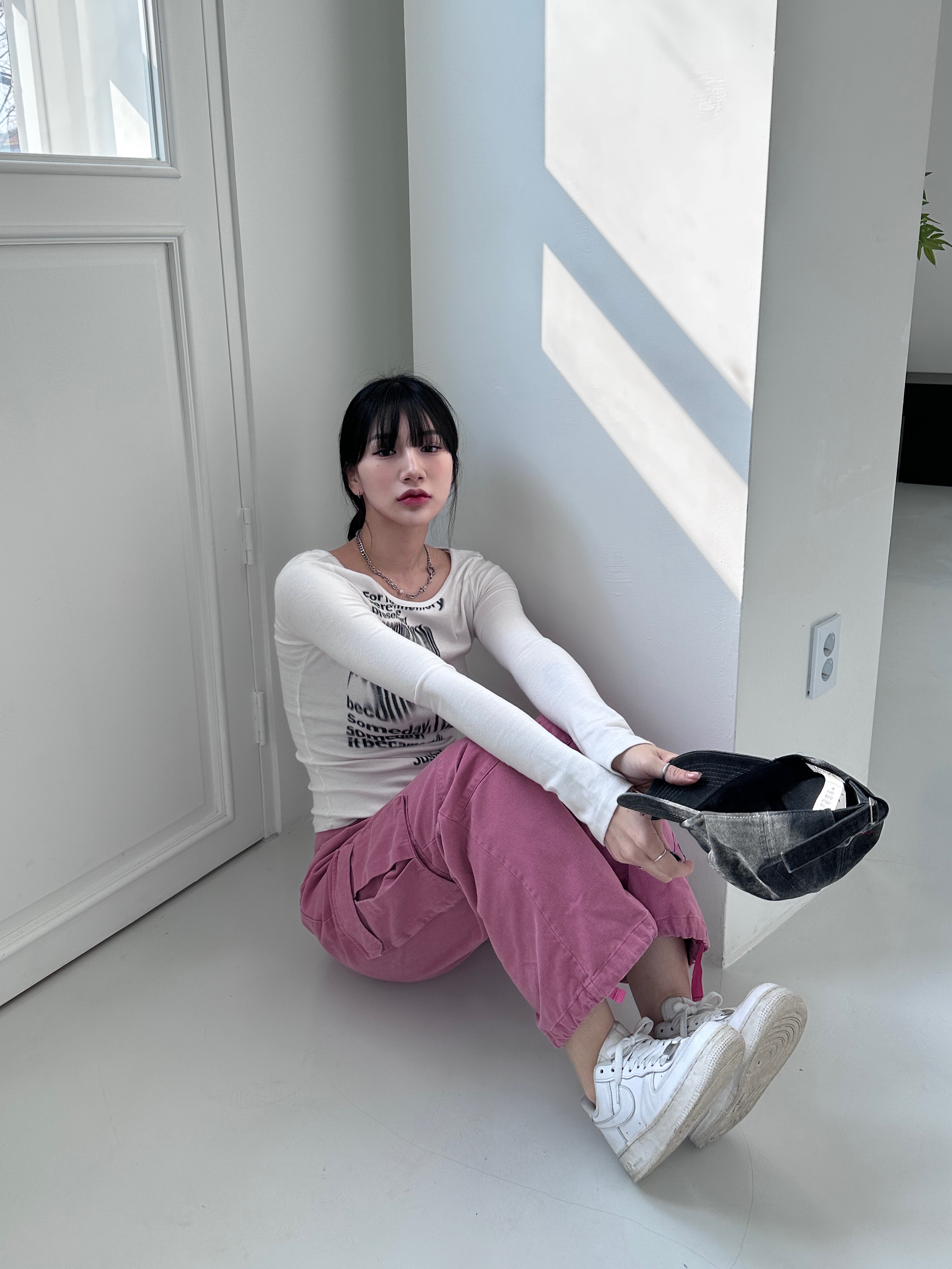 (W) Nike Air Force 1 '07 Low White 착용 스타일