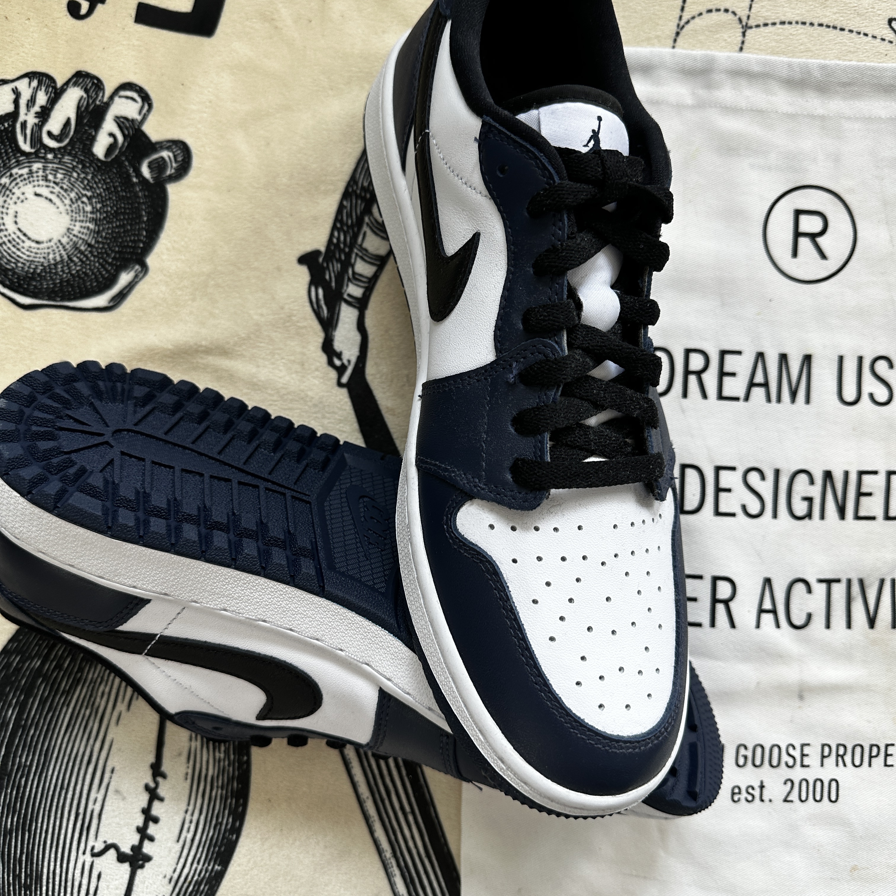 Jordan 1 Low Golf Midnight Navy 착용 스타일 - 4