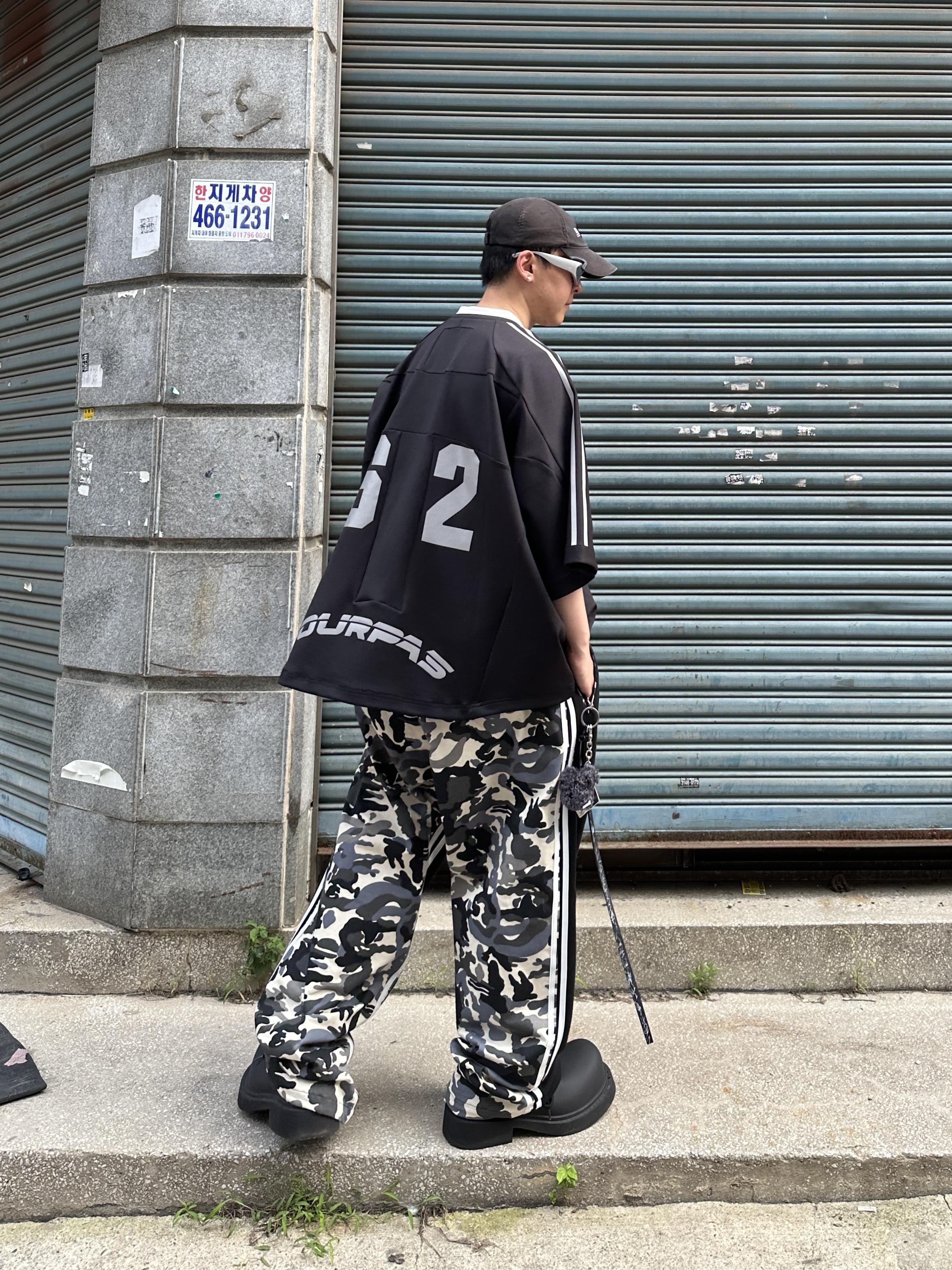 Ourpas 062 Jersey Black, Balenciaga Steroid Derby Black 착용 스타일 - 4