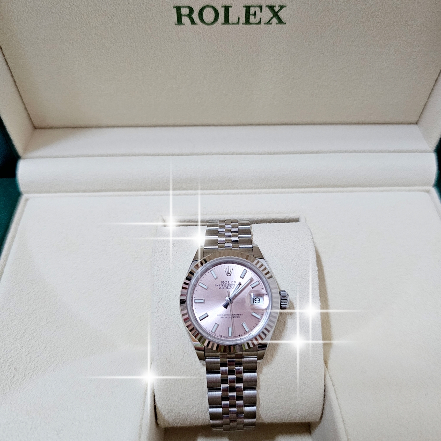 Rolex Lady-Datejust 28mm 279174 Pink Jubilee 착용 스타일