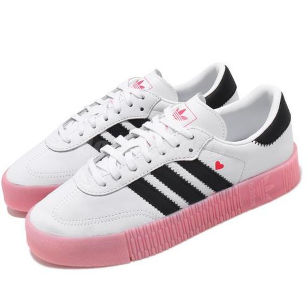 (W) Adidas Sambarose White Pink 착용 스타일 - 1