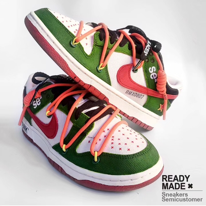 Nike Dunk Low Beige Red 착용 스타일 - 3