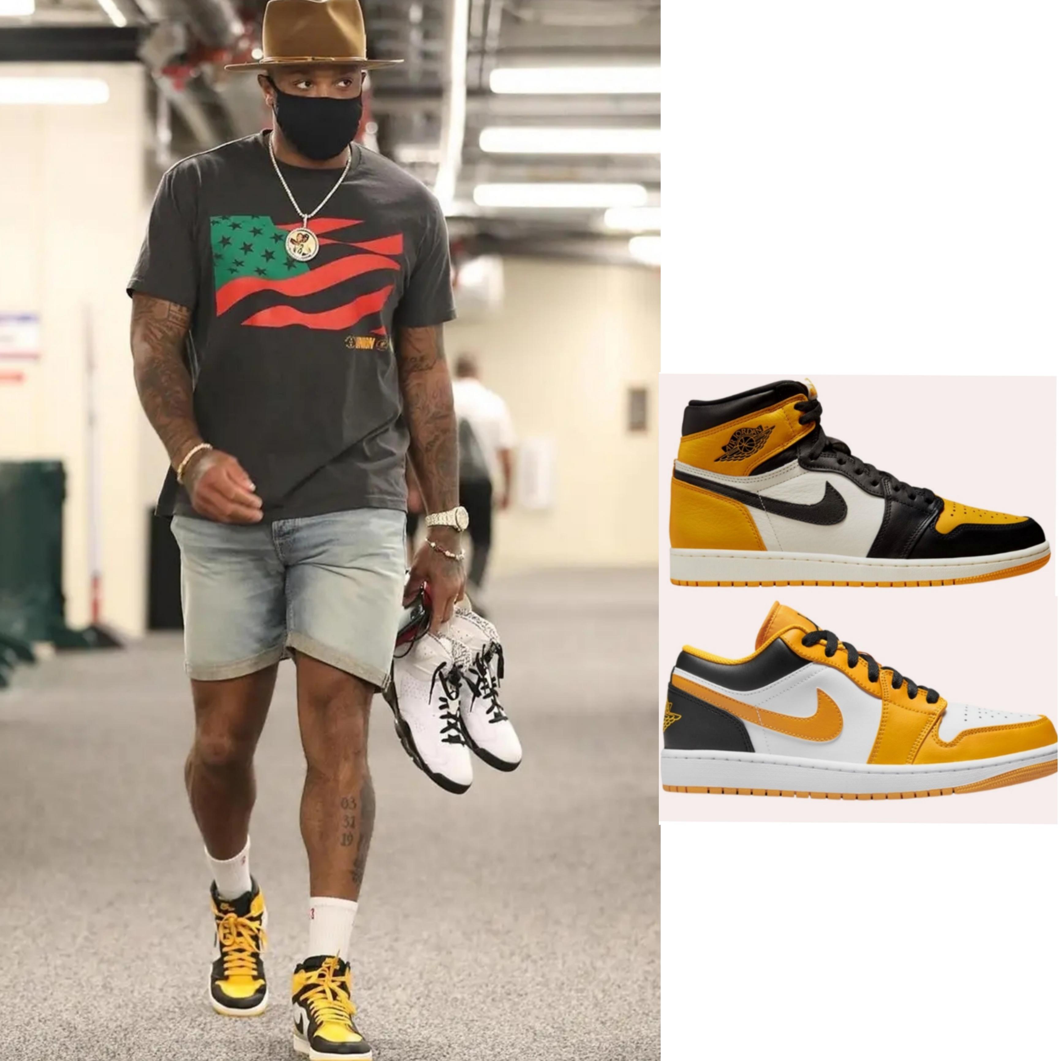 Jordan 1 Retro High OG Taxi, Jordan 1 Low Taxi 착용 스타일