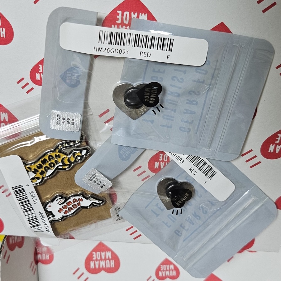 Human Made Animal Pin Set #1 Silver 착용 스타일