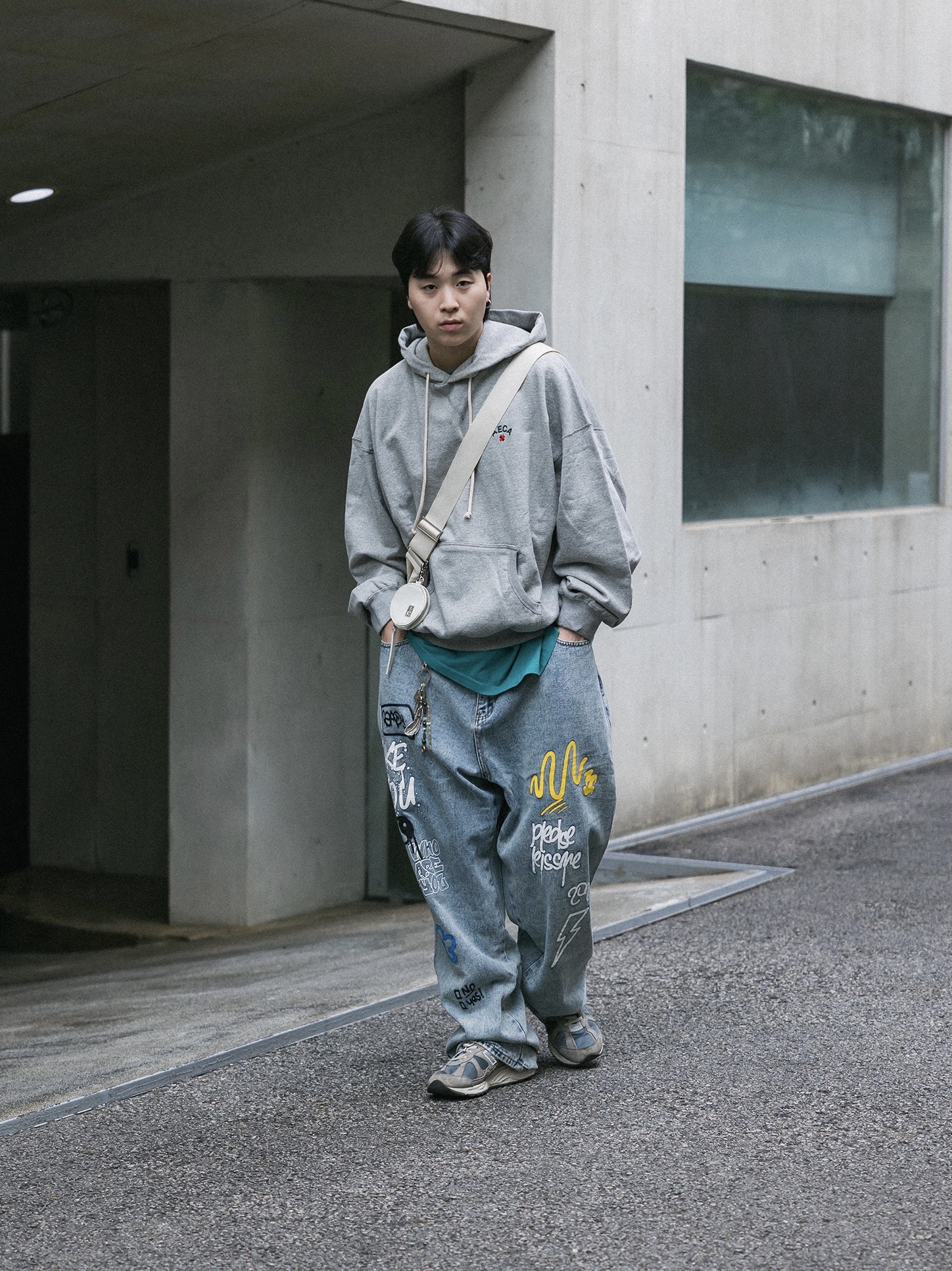 New Balance 878 Steel Blue 착용 스타일 - 1