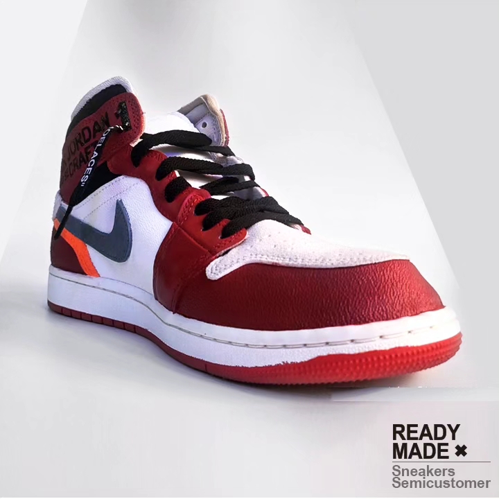 Jordan 1 Mid SE Craft White Light Orewood Brown 착용 스타일 - 3