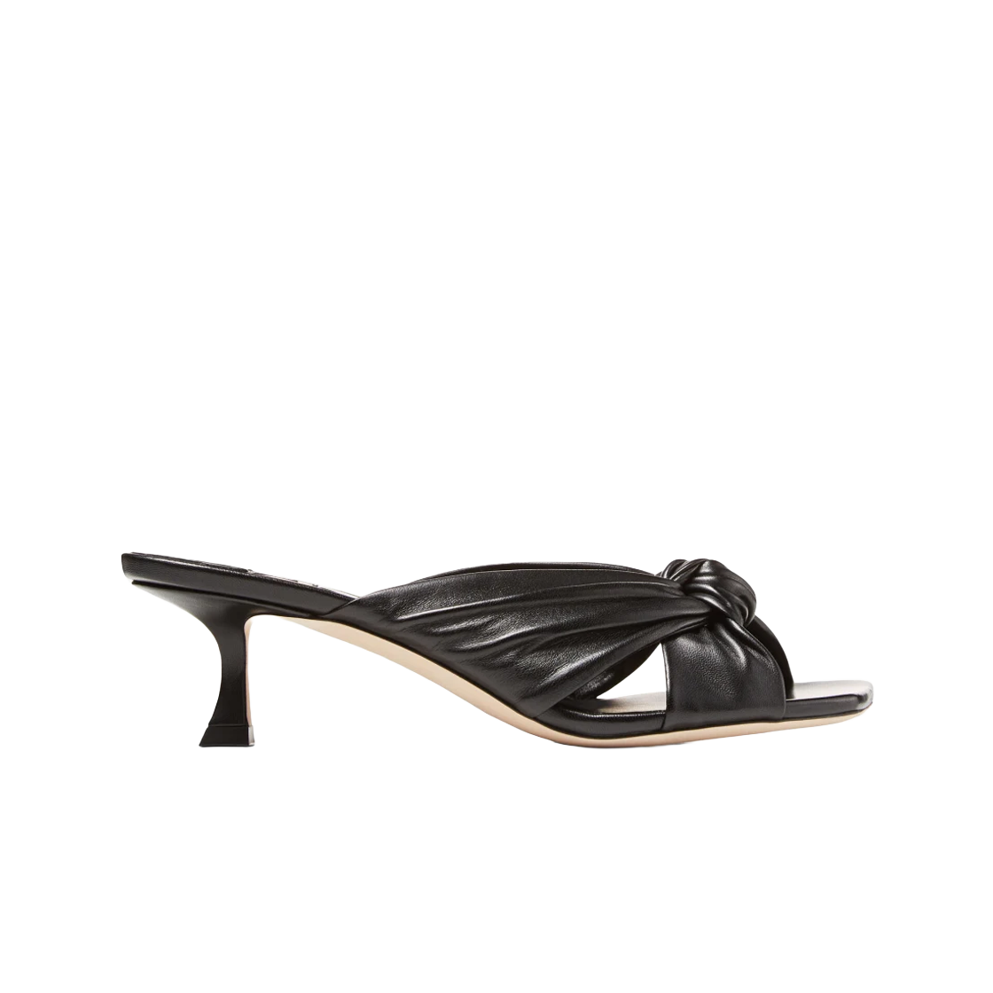 (W) 지미추 에비뉴 50 나파 레더 뮬 블랙((W) Jimmy Choo Avenue 50 Nappa Leather Mules Black) - 1