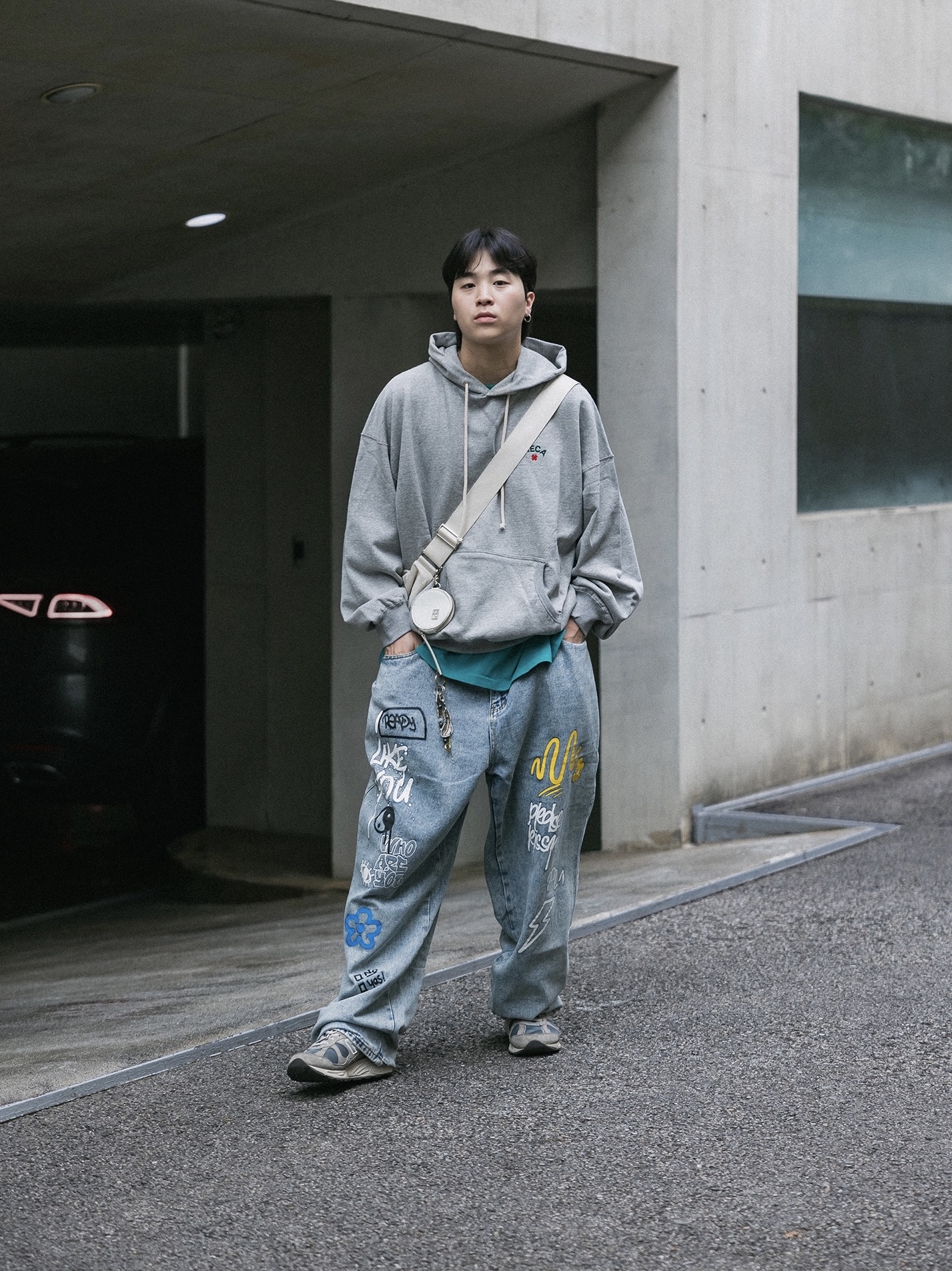 New Balance 878 Steel Blue 착용 스타일 - 2