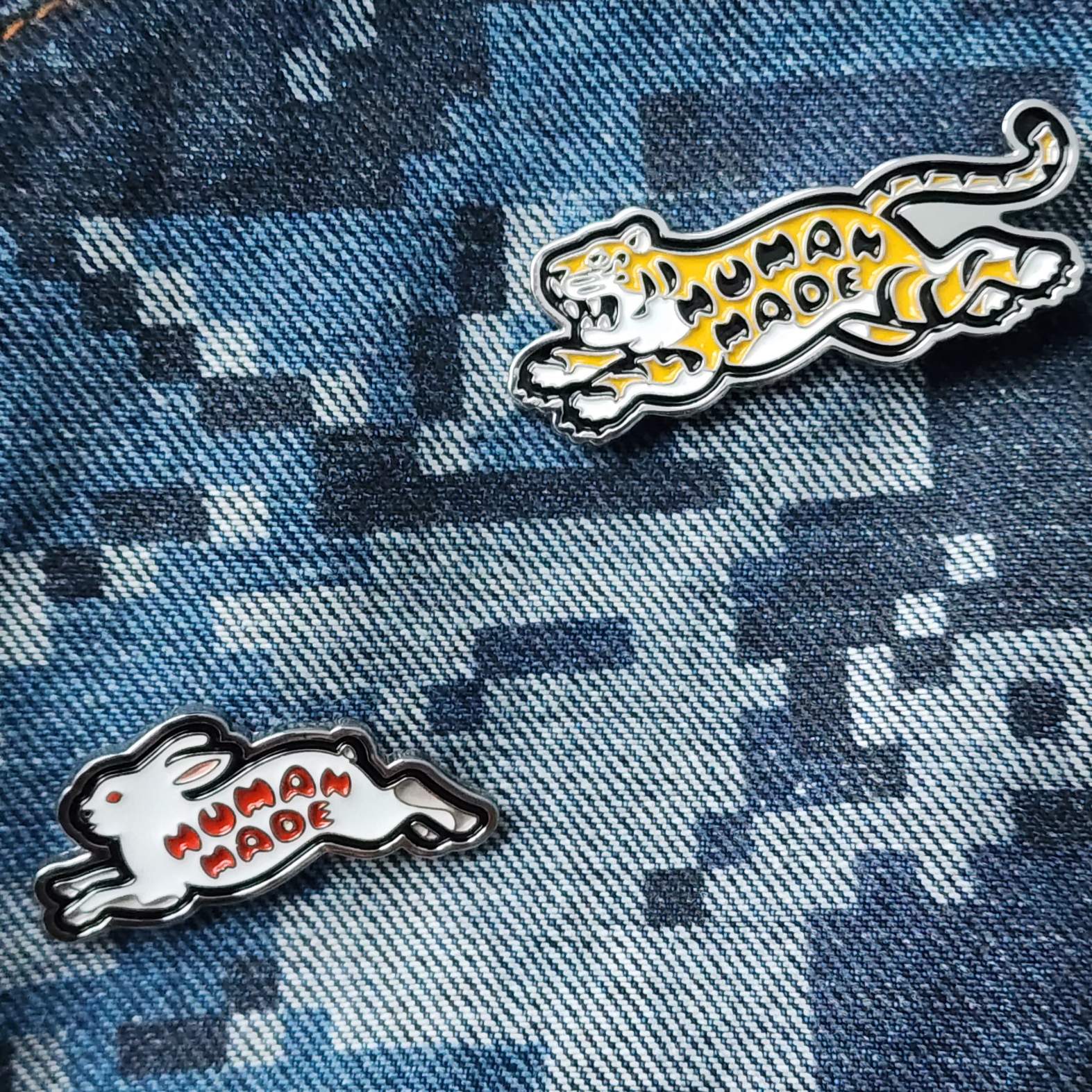 Human Made Animal Pin Set #1 Silver 착용 스타일 - 2