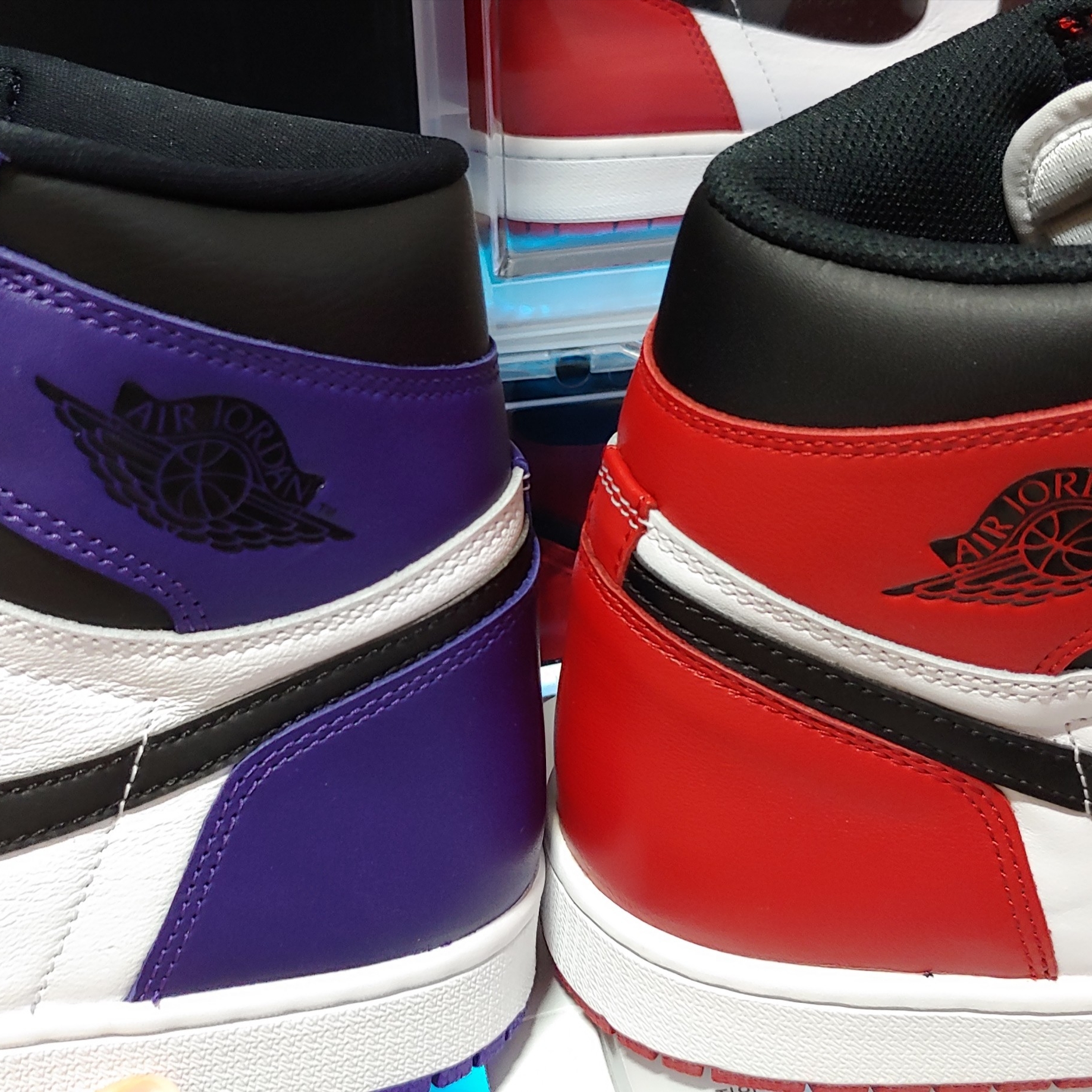 Jordan 1 Retro High OG Chicago 2015, Jordan 1 Retro High OG Court Purple 2020 착용 스타일 - 3